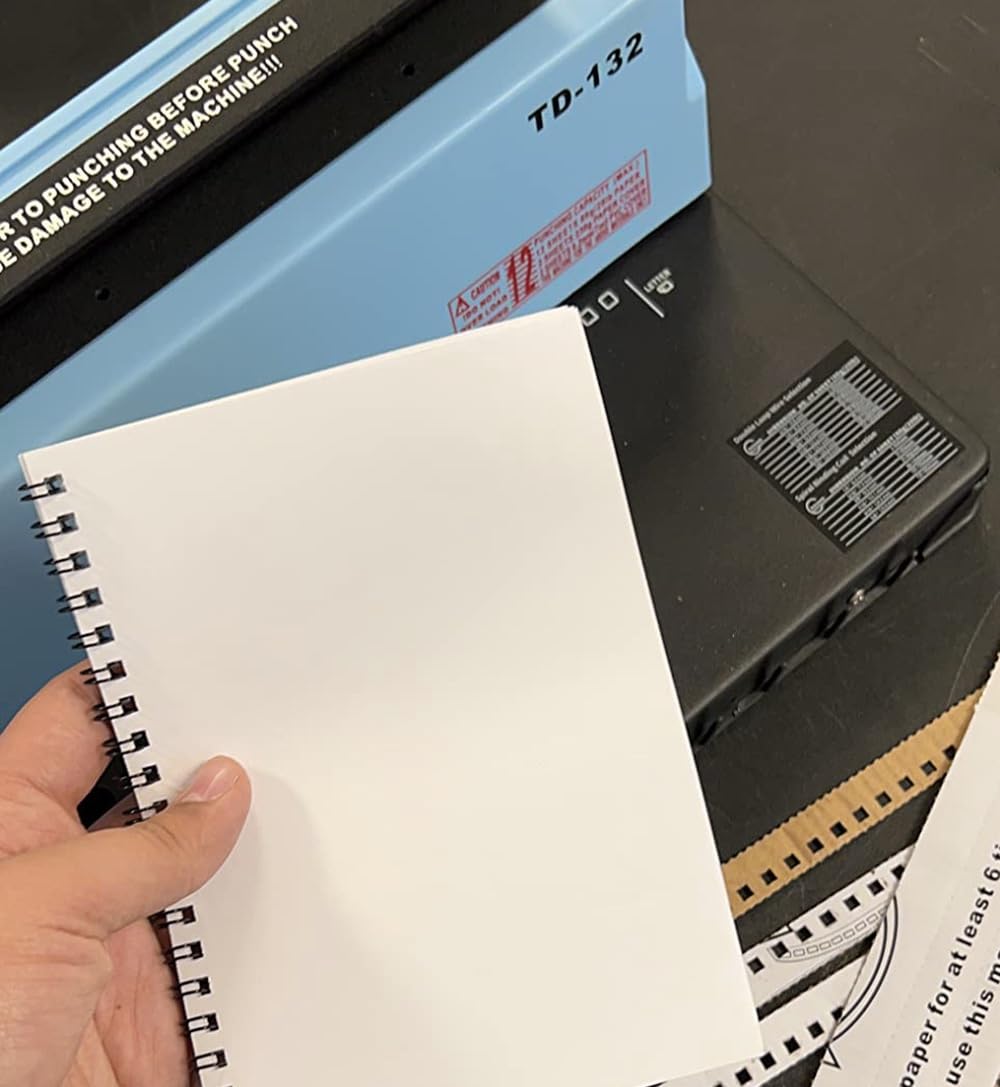 Premium Spiral Binding Machine - Manual Coil Binder for 12 Sheet Punching & 120 Sheet Binding (TD-132) | Perfect for Office Documents, School Projects, and DIY Bookbinding