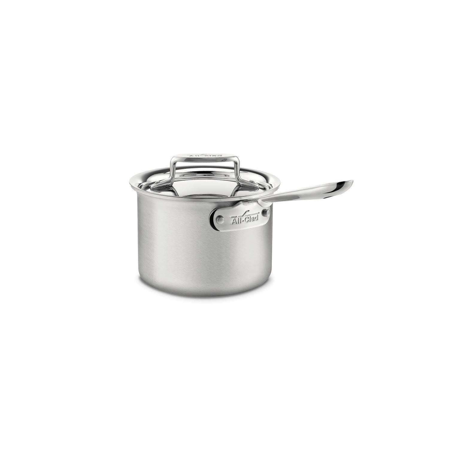 All-Clad BD55202 D5 Brushed 18/10 Stainless Steel 5-Ply Bonded Dishwasher Safe 2-Quart Sauce Pan Cookware - Silver | Perfect for Sauces, Soups & Simmering | Stovetop to Oven Safe