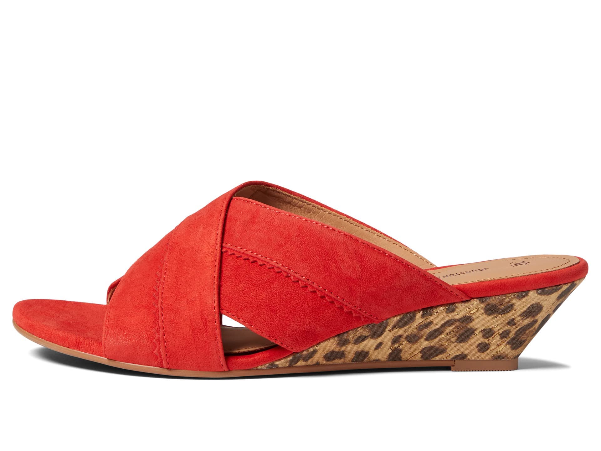 Johnston & Murphy Marlena Cross Band Slide Sandals - Women's Comfortable Leather Slides for Casual Wear, Beach & Summer Outfits