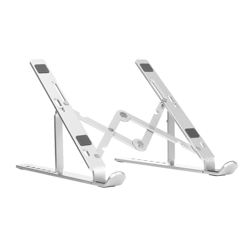 Adjustable Aluminum Laptop Stand for MacBook Air Pro, HP, Lenovo & 10-15.6