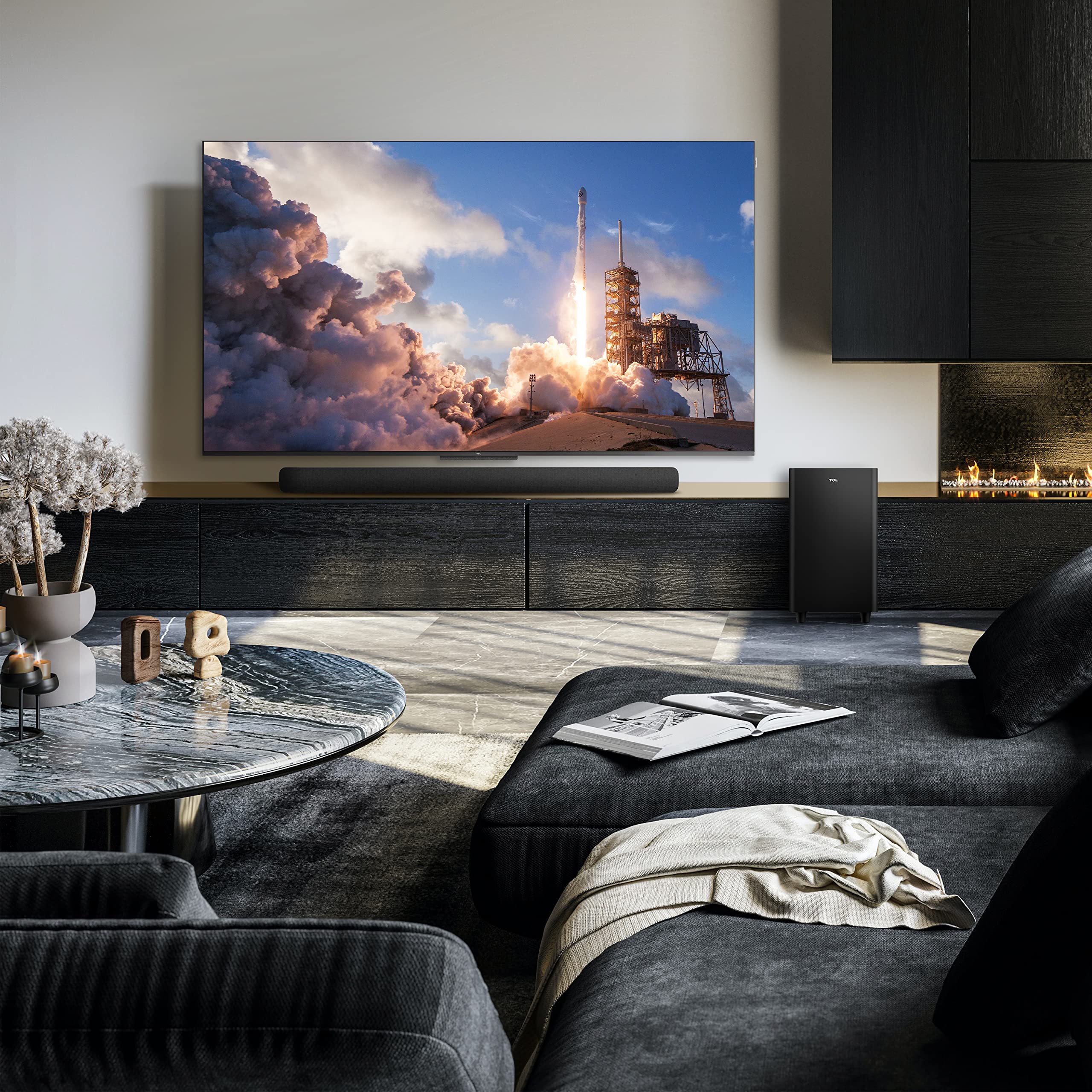 TCL Alto 8 Plus 2.1.2 Channel Dolby Atmos Sound Bar with Wireless Subwoofer | Bluetooth 5.0 | 39-inch Home Theater System | Premium Black (Renewed) - Perfect for Movie Nights, Gaming & Music Streaming