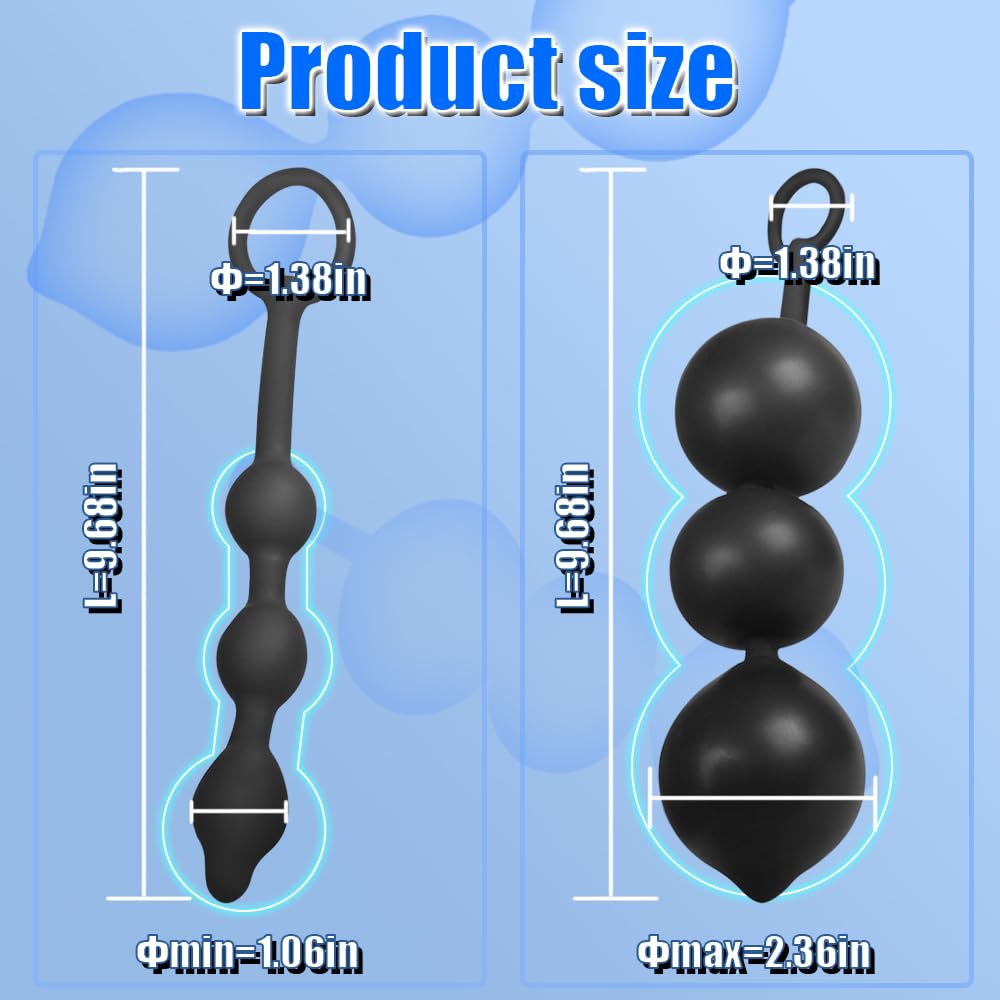Inflatable Silicone Anal Beads with Air Pump - Detachable & Adjustable Size Adult Sex Toy for Couples & Solo Play - Perfect for Beginners & Advanced Users - Enhance Intimacy & Pleasure in the Bedroom
