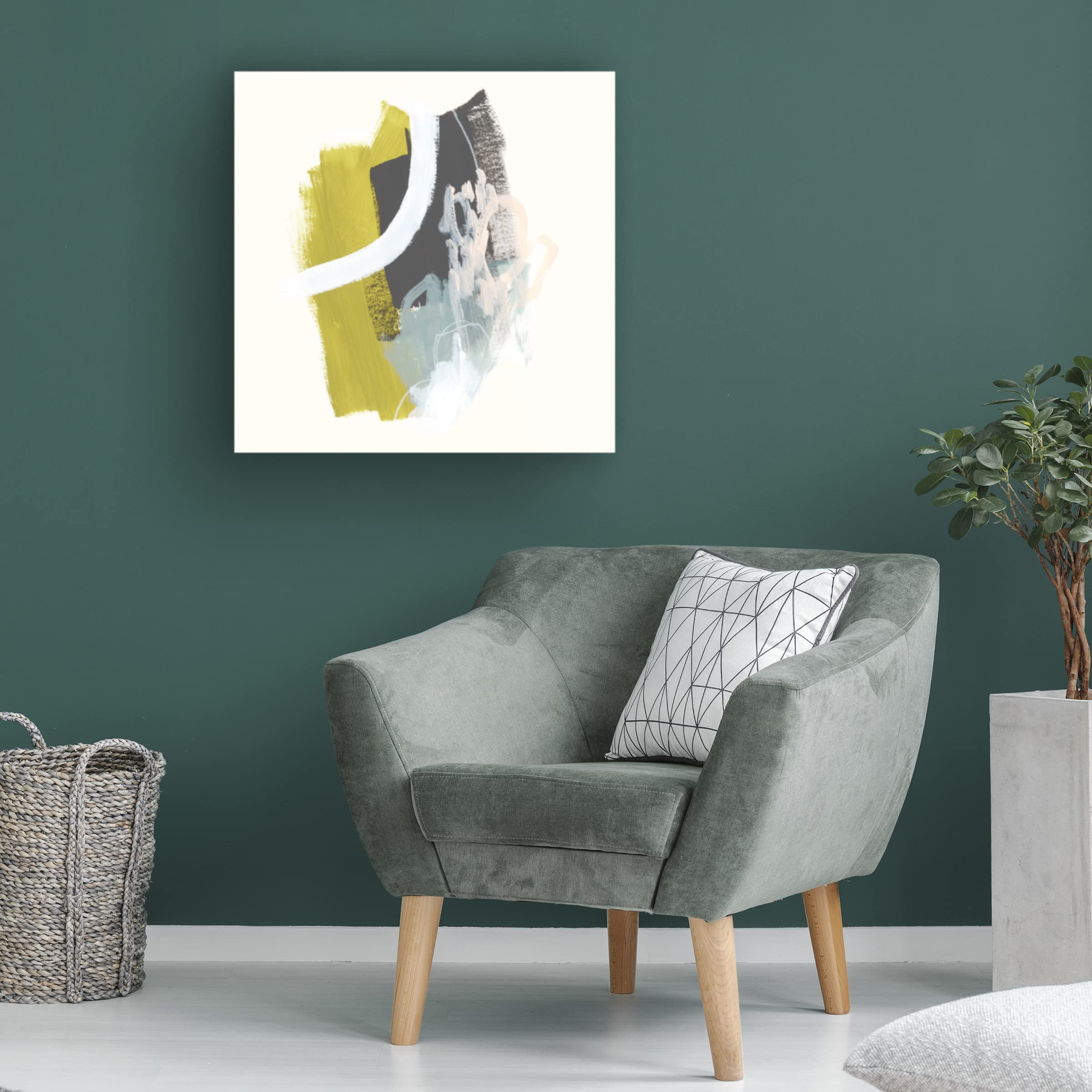 Trademark Fine Art 'Mixed Metaphor IX' Canvas Wall Art Print by June Erica Vess - Modern Abstract Painting for Living Room, Bedroom & Office Decor