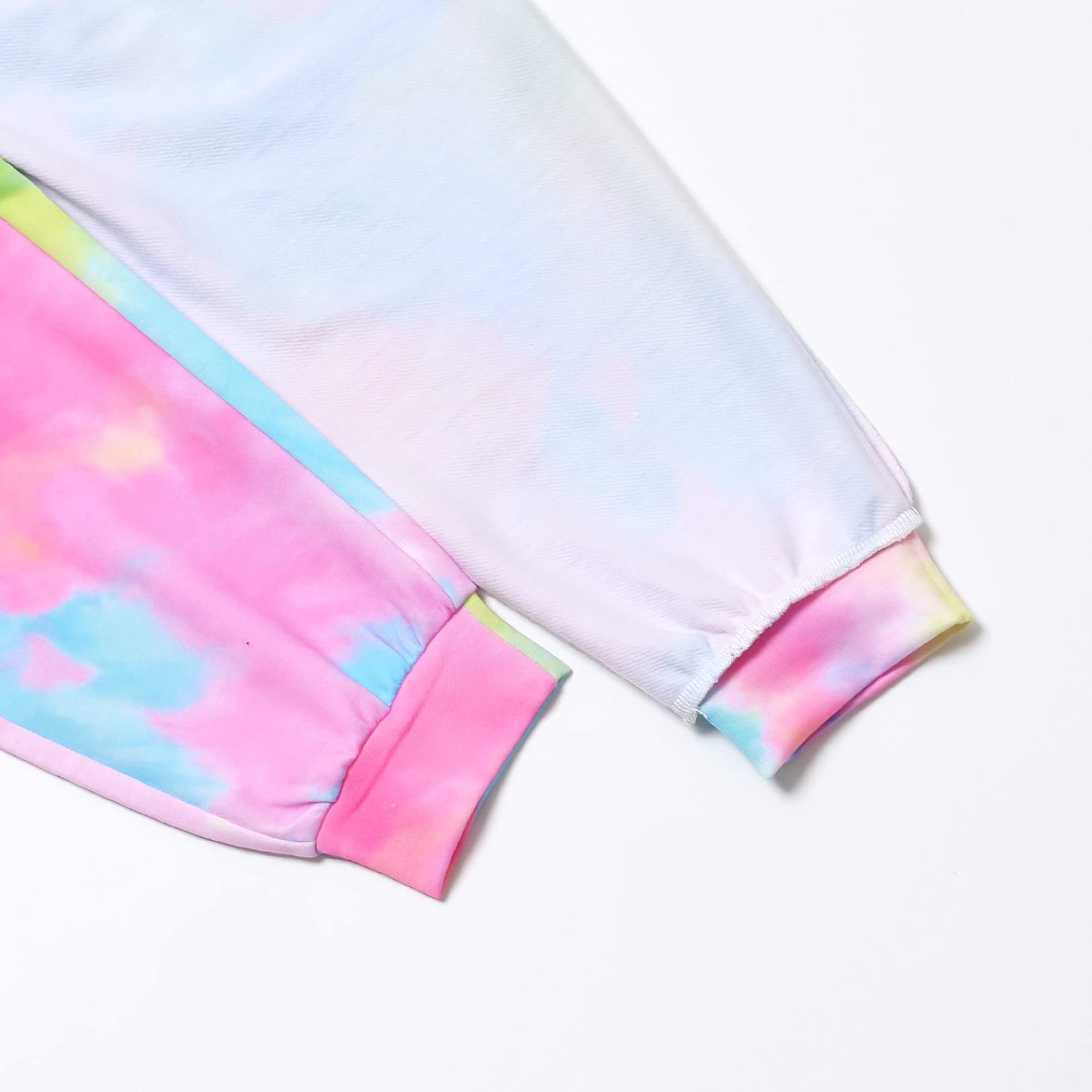 Jxstar Girls Tie Dye Hoodie & Sweatpants Set - Trendy Pullover Tracksuit Outfit for School, Sports & Casual Wear
