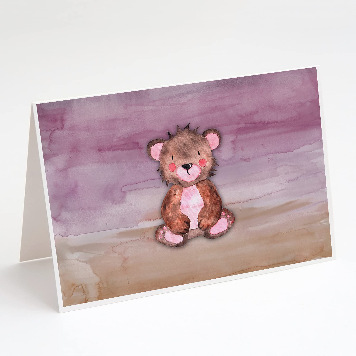 Bear Cub Watercolor Greeting Cards - Pack of 8 Blank A7 Note Cards (5x7) with Envelopes - Whimsical Animal Art for Birthdays, Thank You Notes & Special Occasions