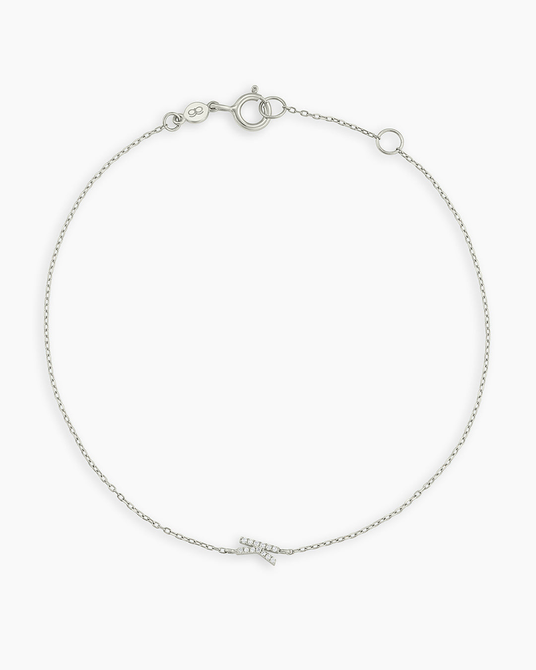 Diamond Pavé Alphabet Bracelet - Personalized Initial Letter Bracelet for Women, Sterling Silver or Gold Plated, Elegant Gift for Birthday, Anniversary, Valentine's Day | Perfect for Everyday Wear & Special Occasions
