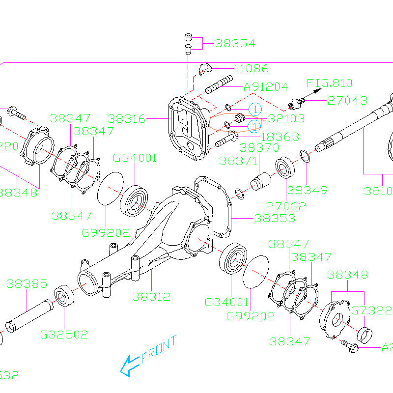 Genuine Subaru OEM Rear Differential Drain Plug - Compatible with 2008-2020 STI Models - Perfect for Maintenance & Fluid Changes