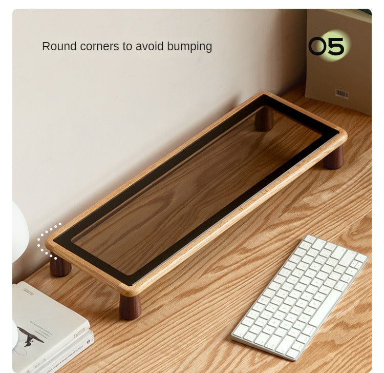 Premium Oak Solid Wood Office Table Bracket - Heavy Duty Desk Support for Home Office, Study Room & Workspace