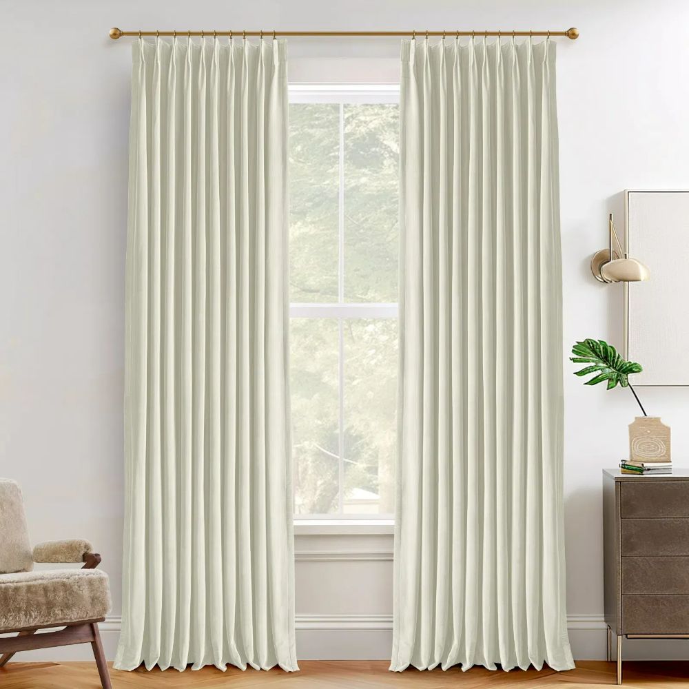 Premium Blackout Curtains - Velvet Thermal Insulated Drapes for Bedroom & Living Room | Noise Reducing, Light Blocking, Energy Efficient Window Treatments - Fire Brick Color with Elegant Pleated Design
