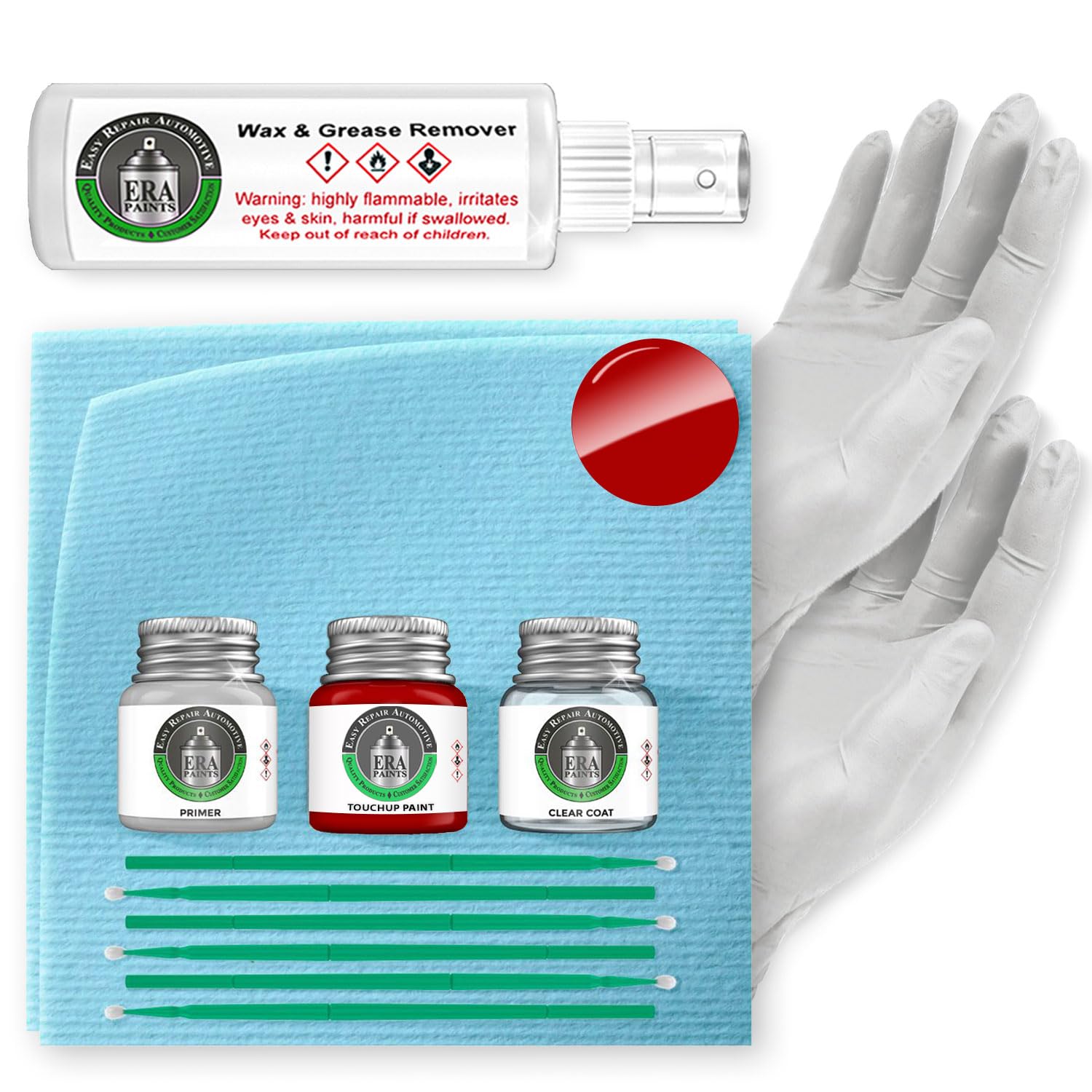 ERA Paints WA9260 Radiant Red Automotive Touch Up Paint for ISUZU - Exact Match Pro Kit | Perfect for Car Scratches, Chips & Minor Repairs