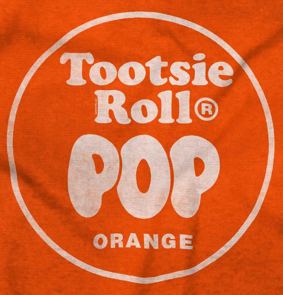Brisco Brands Unisex Orange Flavor Tootsie Roll Pop Hoodie Sweatshirt for Women & Men - Casual Wear, Street Fashion, Gift Idea for Candy Lovers