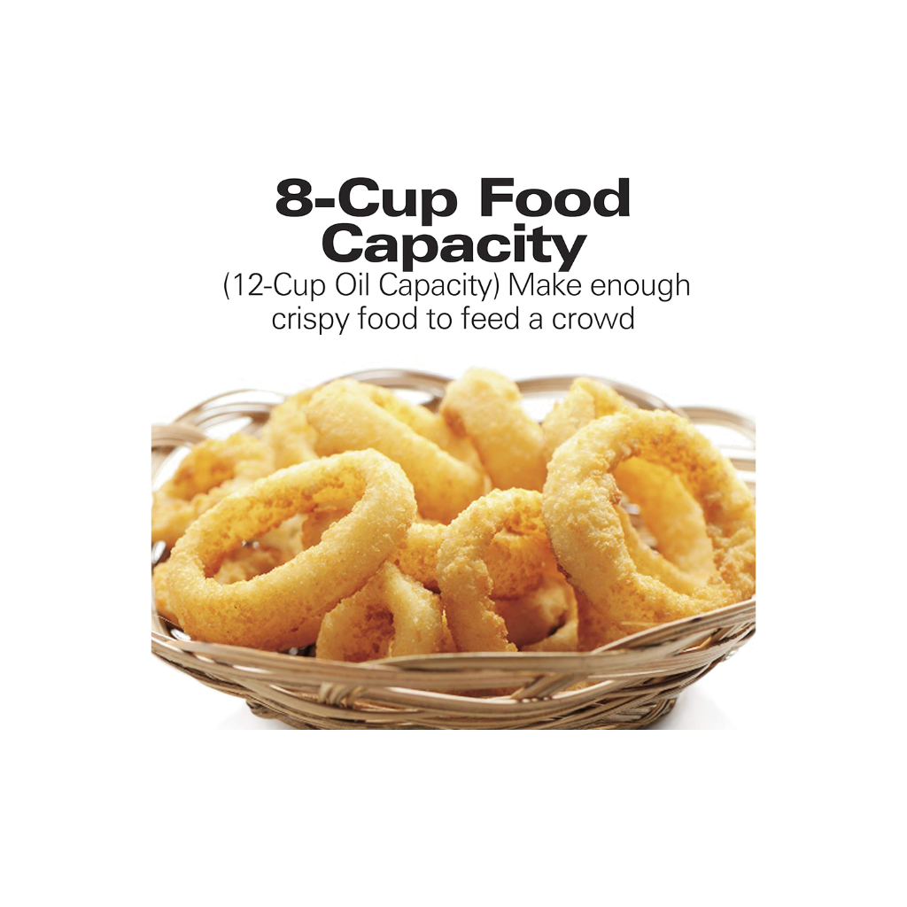 HAMILTON BEACH 35033C 12-Cup Oil Capacity Deep Fryer - Perfect for Home Cooking, Parties & Restaurant-Style Meals