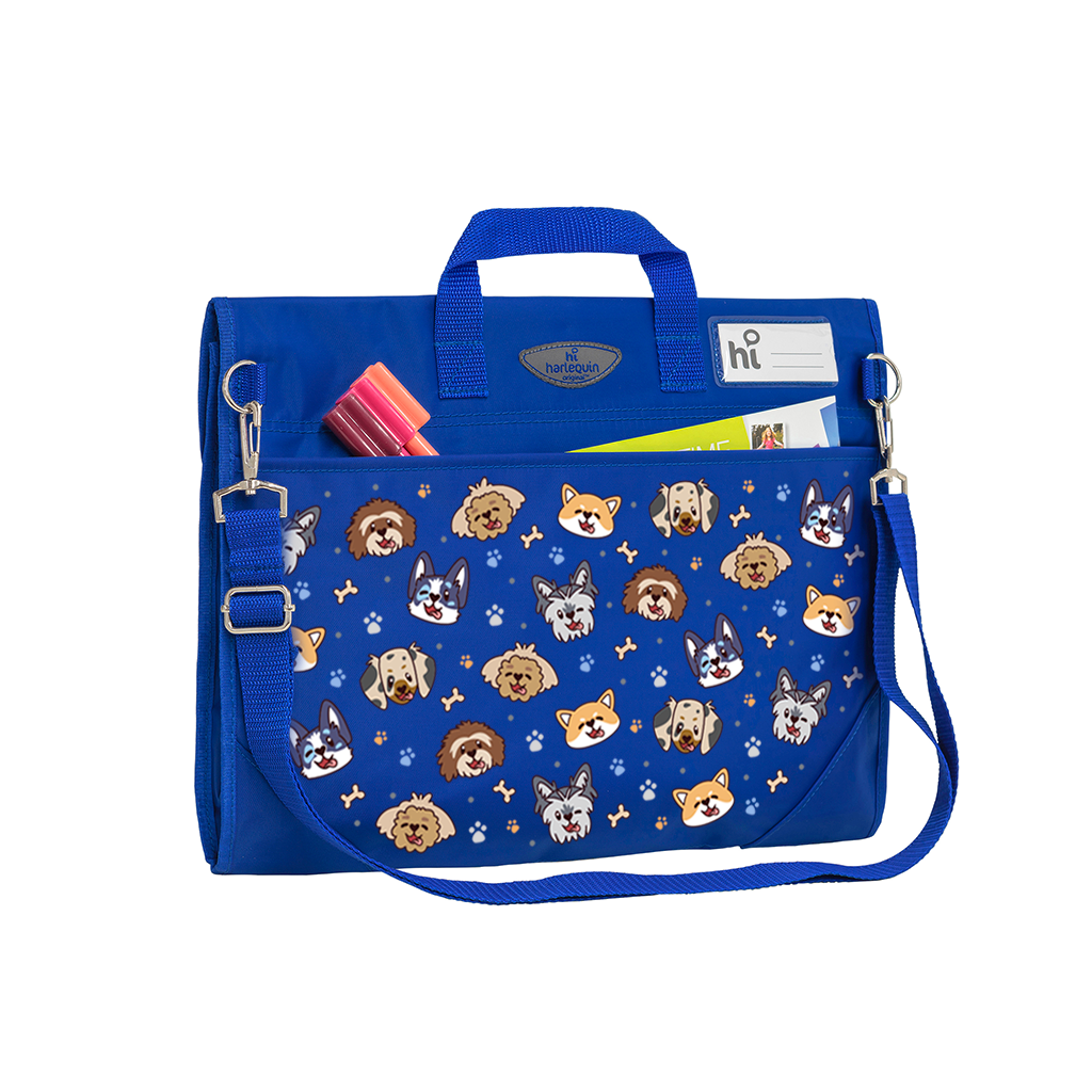 Puppy Pals Safety Library Bag - Durable Book Tote for Kids with Adjustable Straps | Perfect for School, Library & Travel