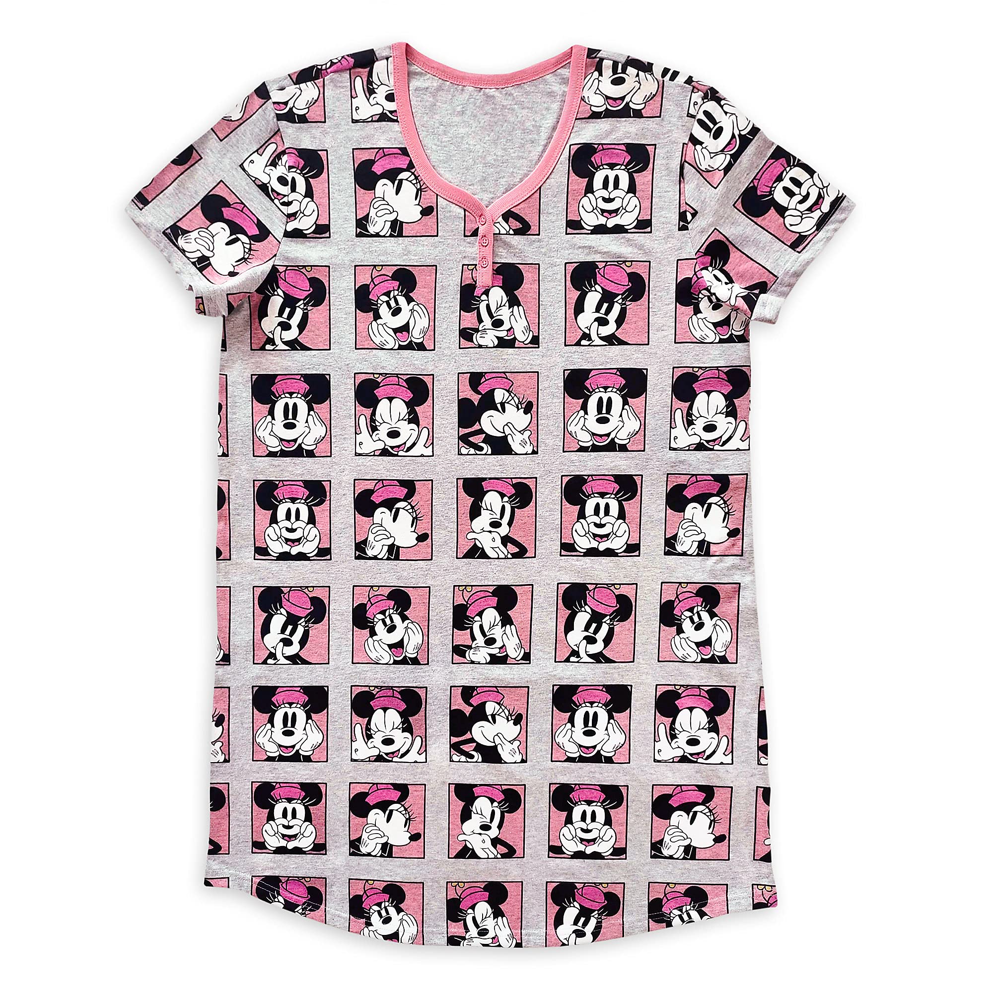 Disney Minnie Mouse Women's Sleep Shirt - Soft Cotton Nightshirt for Women, Cute Cartoon Pajama Top for Lounge & Sleepwear, Perfect Gift for Disney Fans