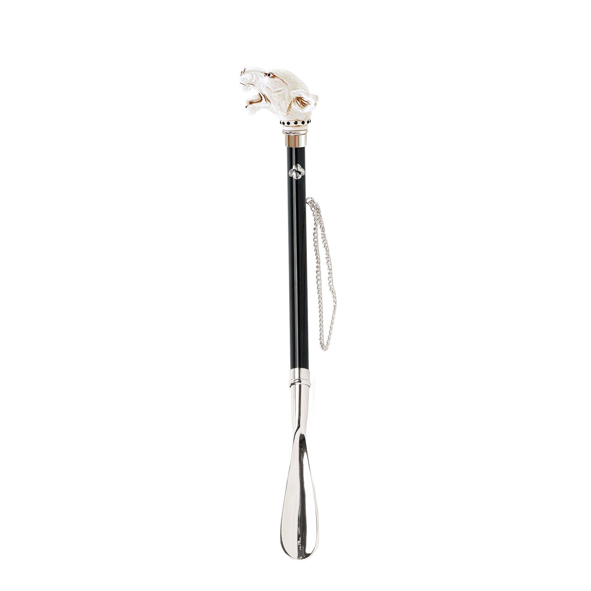 Hand Painted Shoehorn with Puma Design & Black Crystals - Perfect for Gift Giving, Shoe Care, and Fashion Accessories
