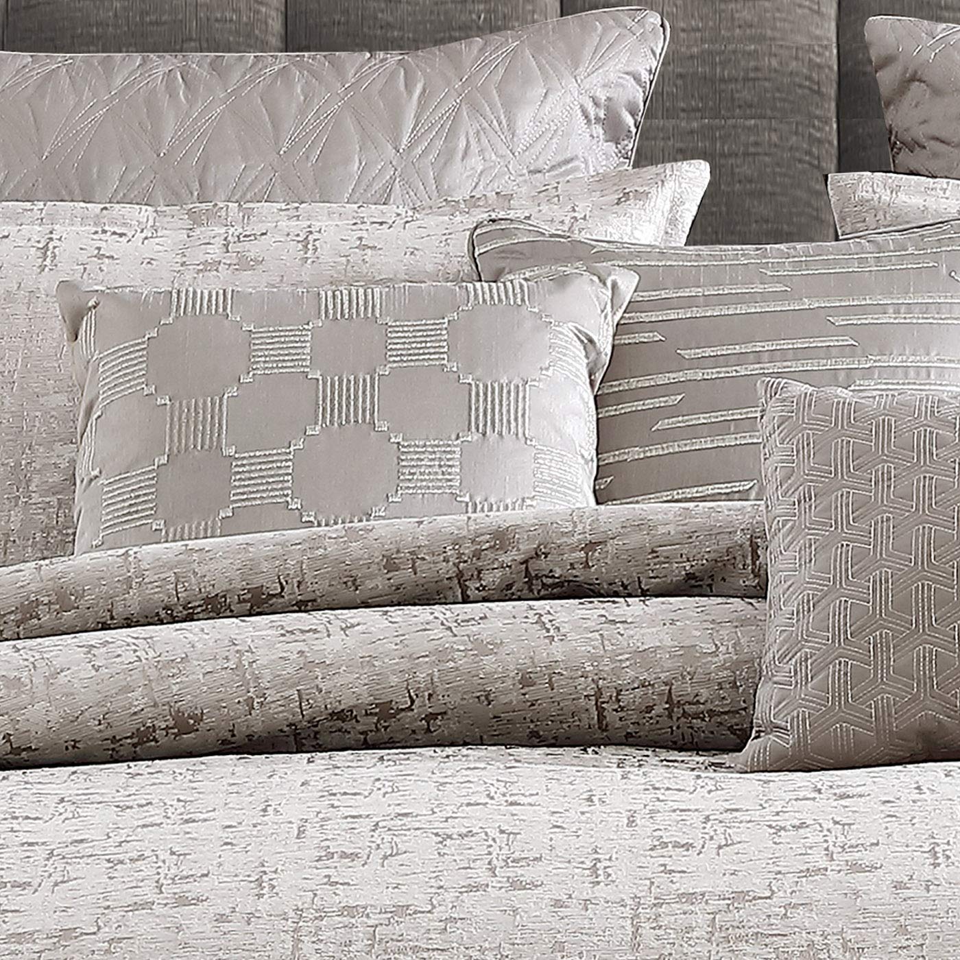 Riverbrook Home 100% Polyester Queen Size Comforter Set - 9 Piece Bedding Set in Genoa Gray | Soft & Breathable All-Season Duvet Cover for Cozy Bedroom Decor