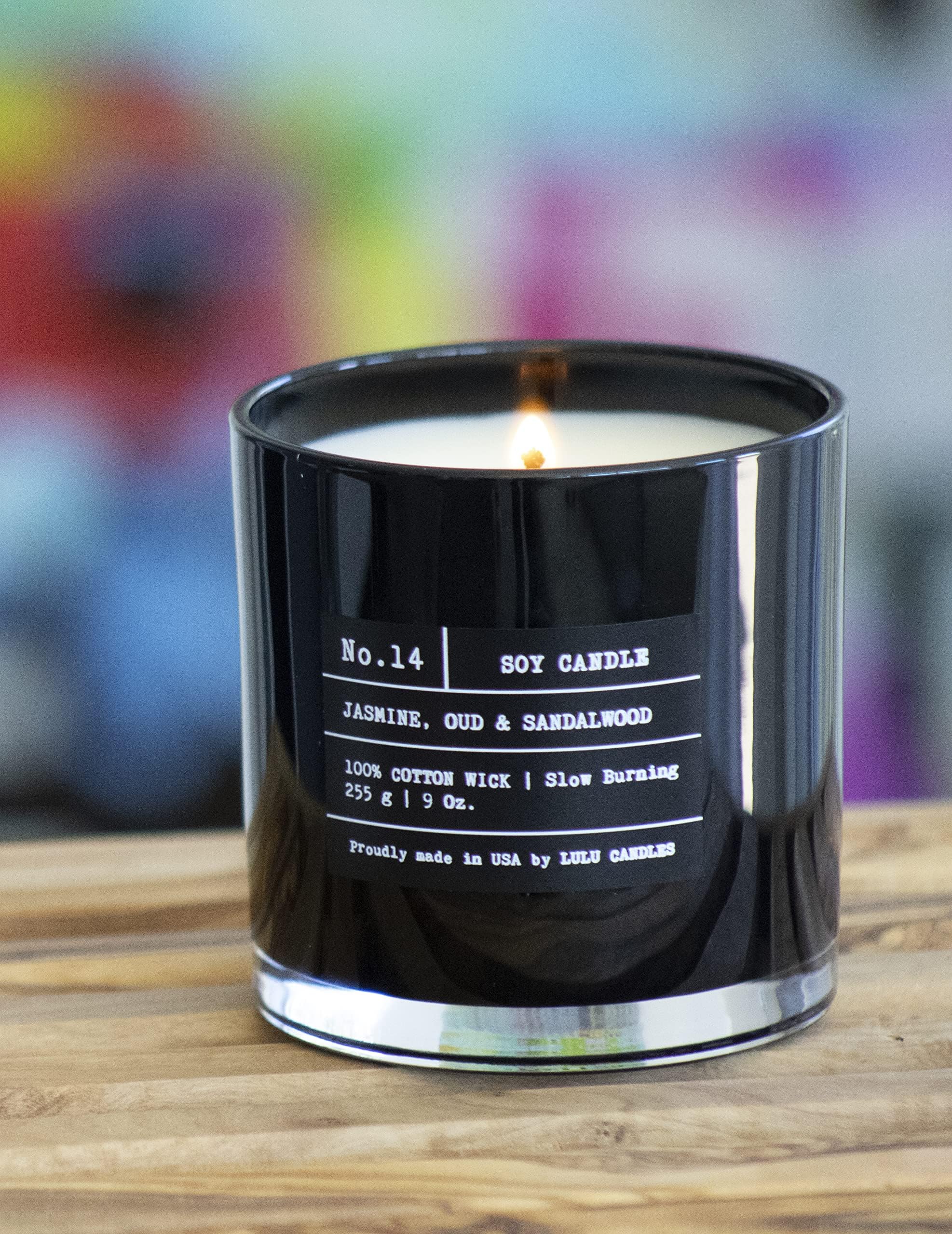 Luxury Tobacco Spice & Vanilla Scented Soy Candle | Hand-Poured in USA | Strong Fragrance & Long-Lasting 9oz Jar Candle for Home, Office, Spa & Romantic Ambiance