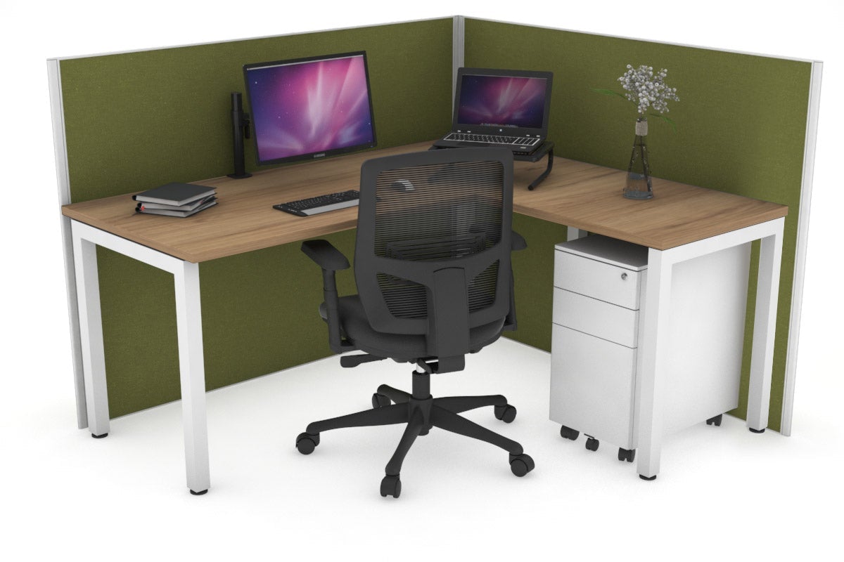 Horizon Quadro Square Legs L-Shaped Corner Office Desk - 63
