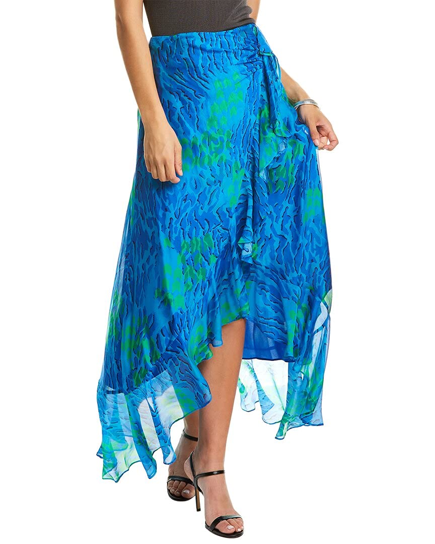 Ramy Brook Women's Animal Print Kyle Midi Skirt - Stylish Floral Wrap Skirt for Work, Party & Date Night Outfits