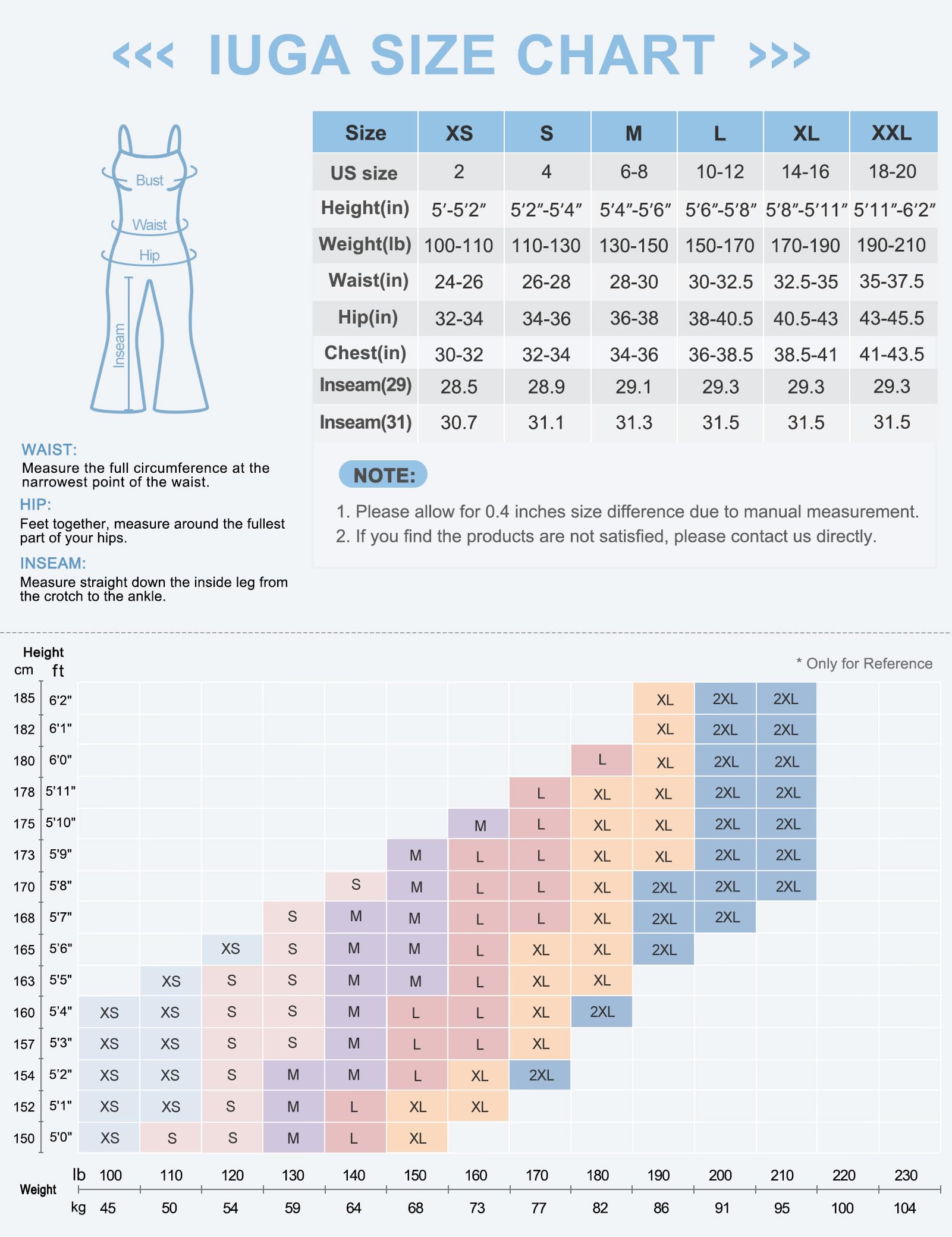 IUGA Women's Blue Casual Flare Jumpsuit - Built-in Bra, Tummy Control & Pockets - Perfect for Yoga, Travel & Everyday Wear