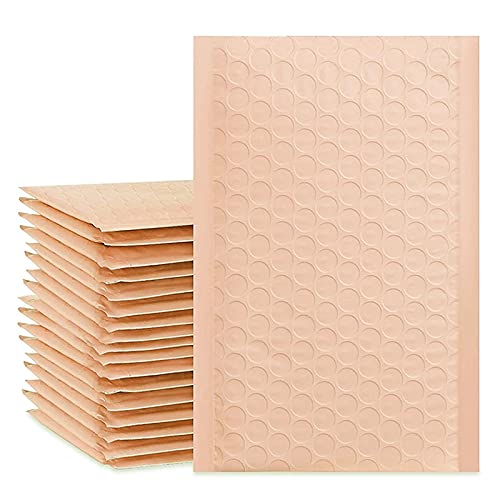 50pcs Nude Pink Poly Bubble Mailers - Self Seal Padded Envelopes for Shipping, Gift Bags & Packaging (28x37cm) - Perfect for Ecommerce, Small Business & Online Sellers