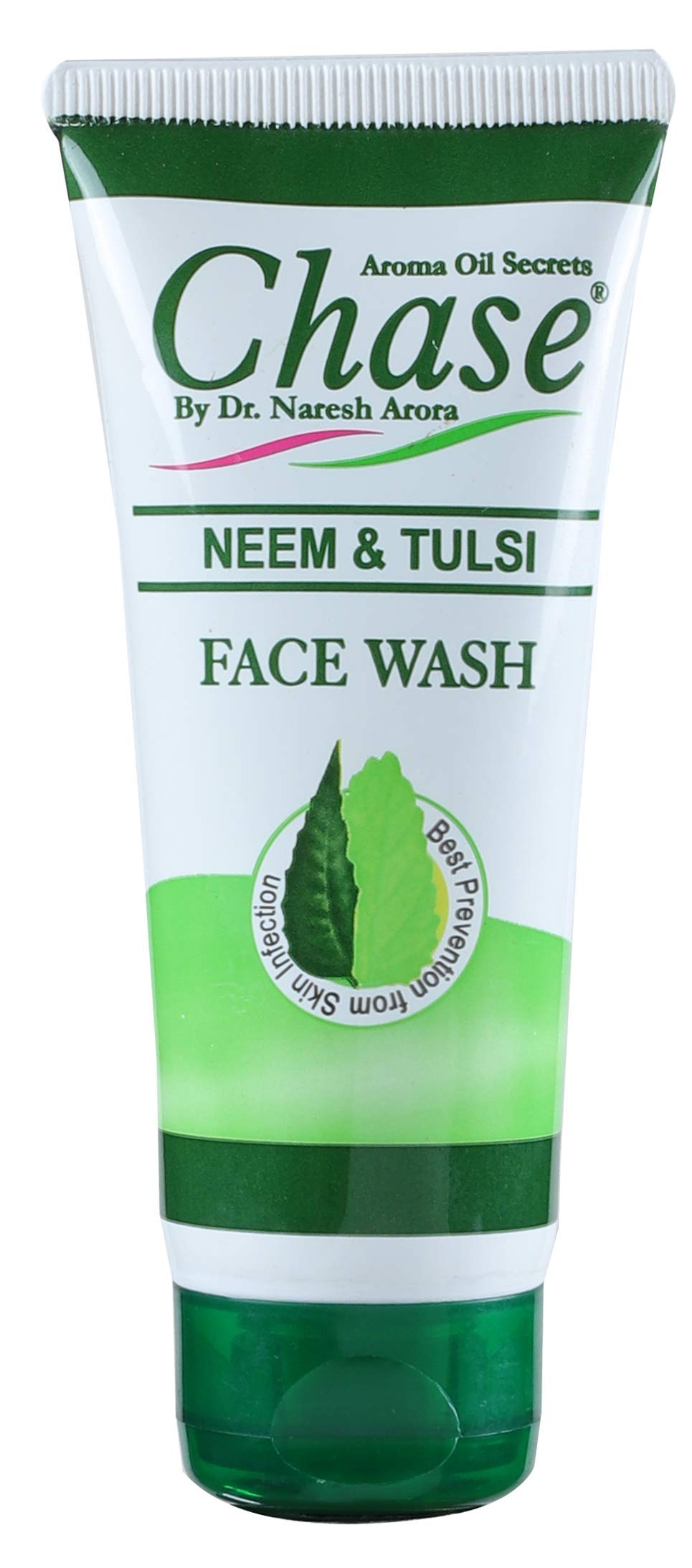 Chase Neem Tulsi Face Wash (60ml) Set of 4 - Natural Ayurvedic Cleanser for Acne & Oily Skin - Perfect for Daily Skincare Routine & Travel
