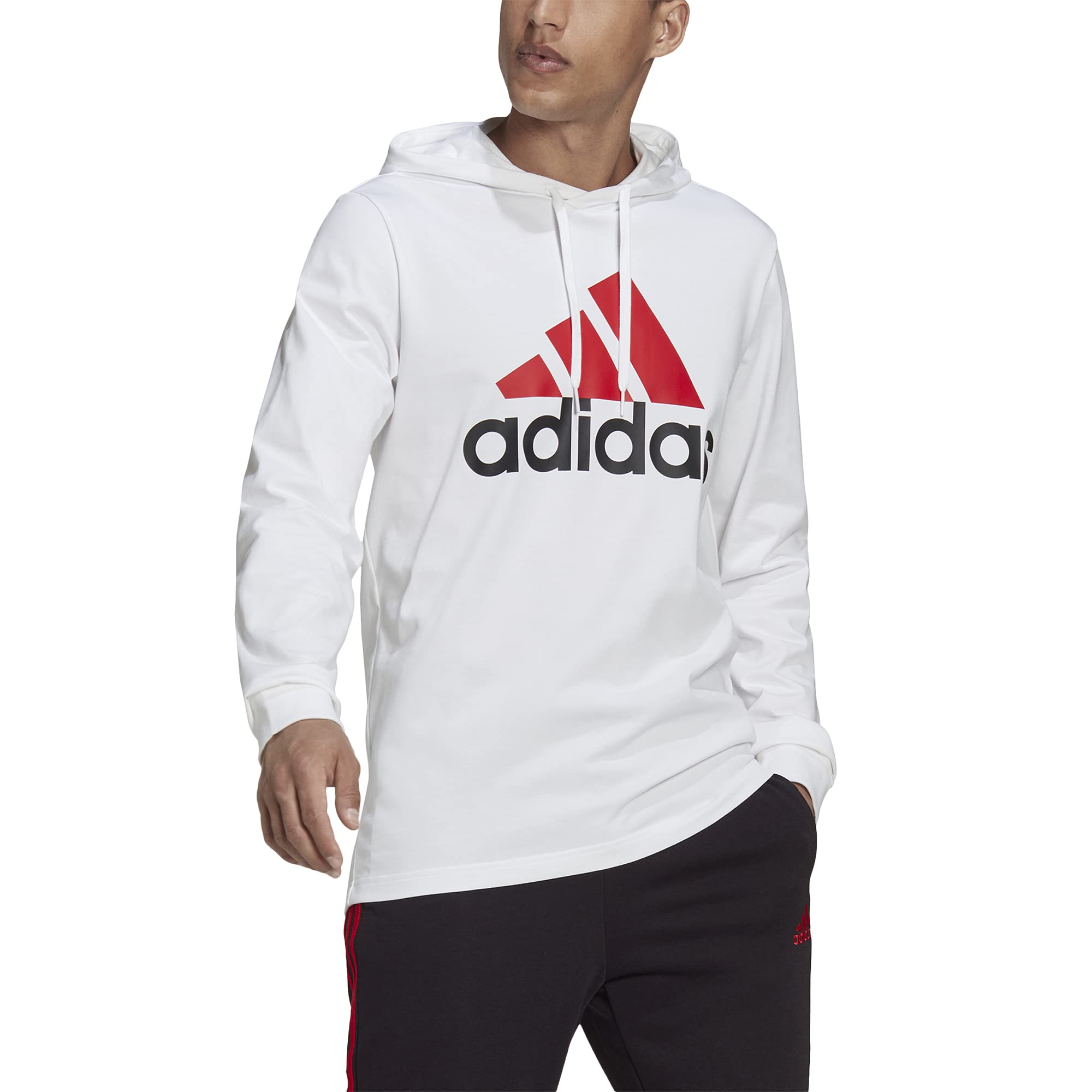 adidas Men's Essentials Logo Hoodie - Soft Cotton Pullover Sweatshirt for Casual Wear, Gym & Street Style | Comfortable Lounge Hooded Sweater for Everyday Use