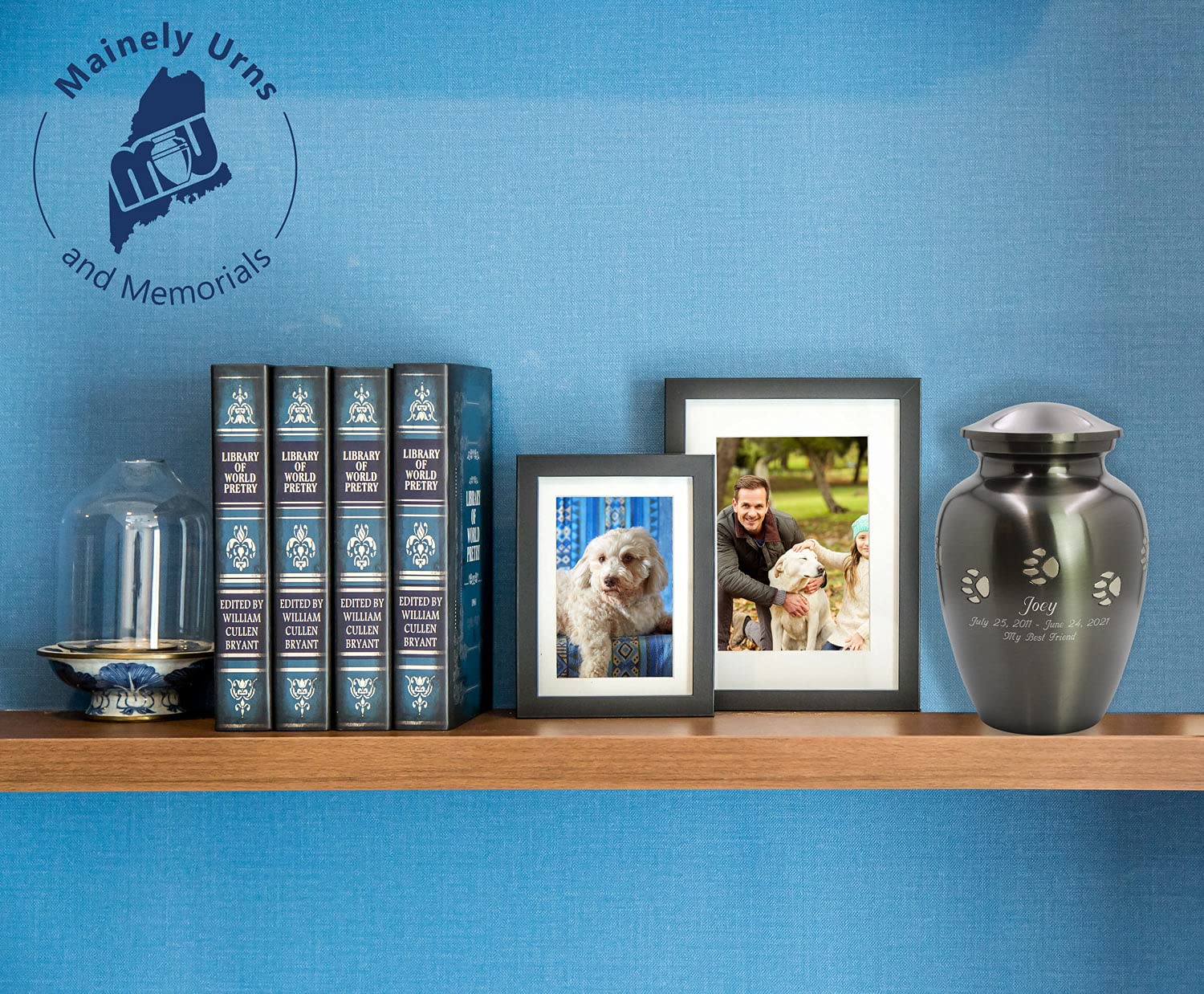 Small Dog Cremation Urn - Personalized Pet Urn for Dogs Up to 25lbs with Engraving Option & Rainbow Bridge Memorial Bag - Perfect for Home Memorials, Pet Loss Gifts & Rainbow Bridge Tributes