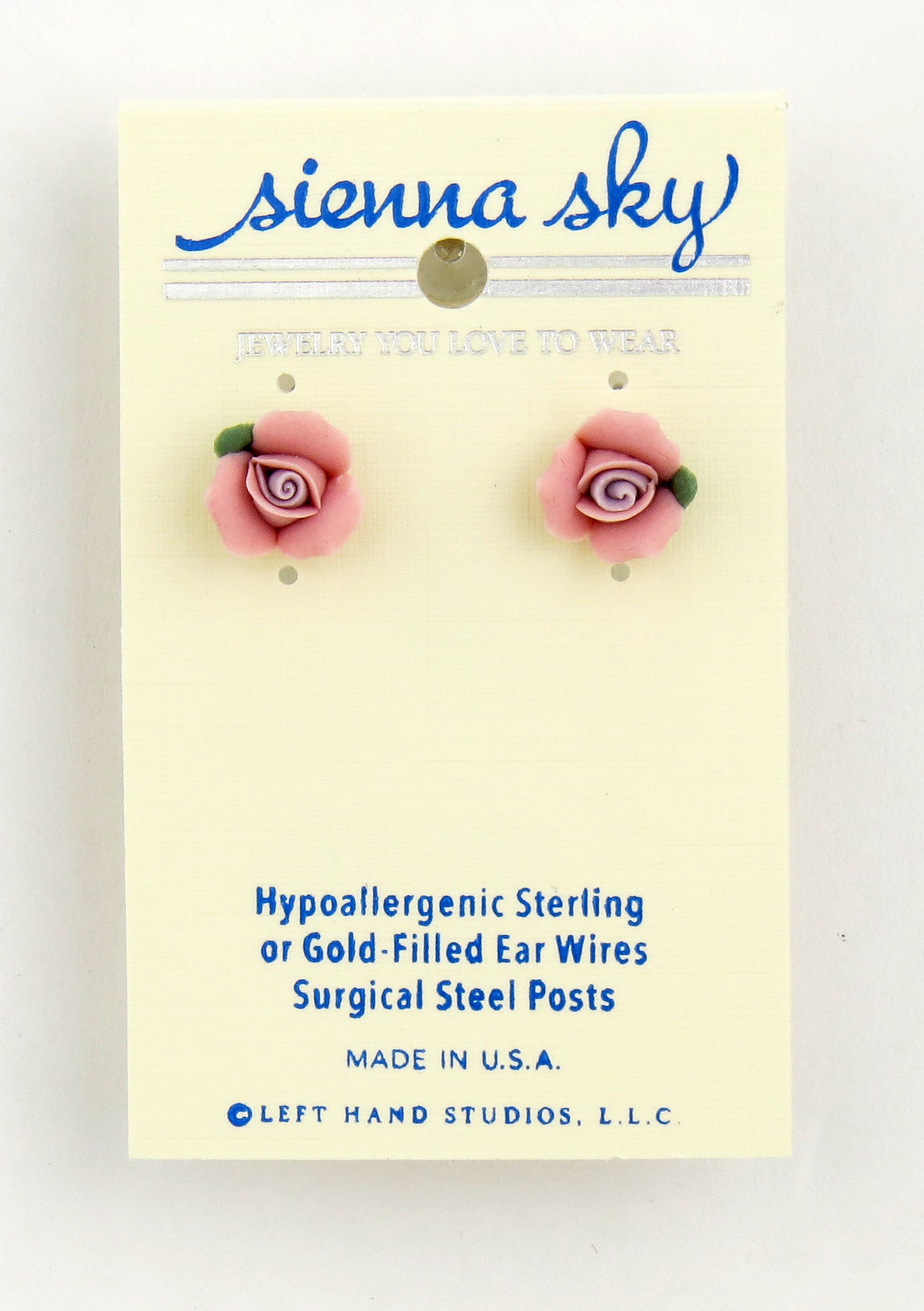Elegant Pink Roses Earrings by Sienna Sky – Perfect for Weddings, Parties & Everyday Wear