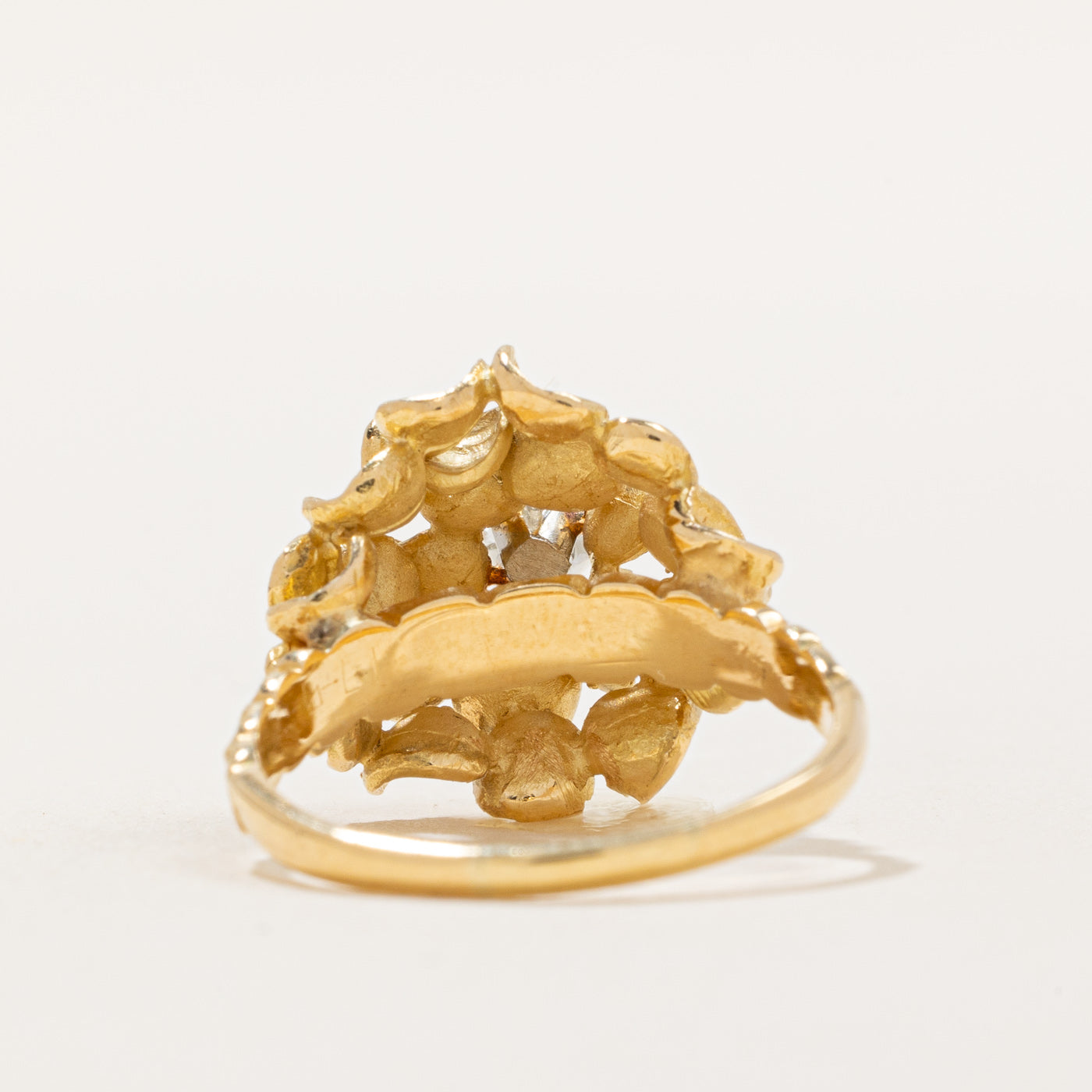 0.28ct High Set Diamond Cocktail Ring for Women, Size 7.5 - Elegant Party & Evening Wear Jewelry for Special Occasions