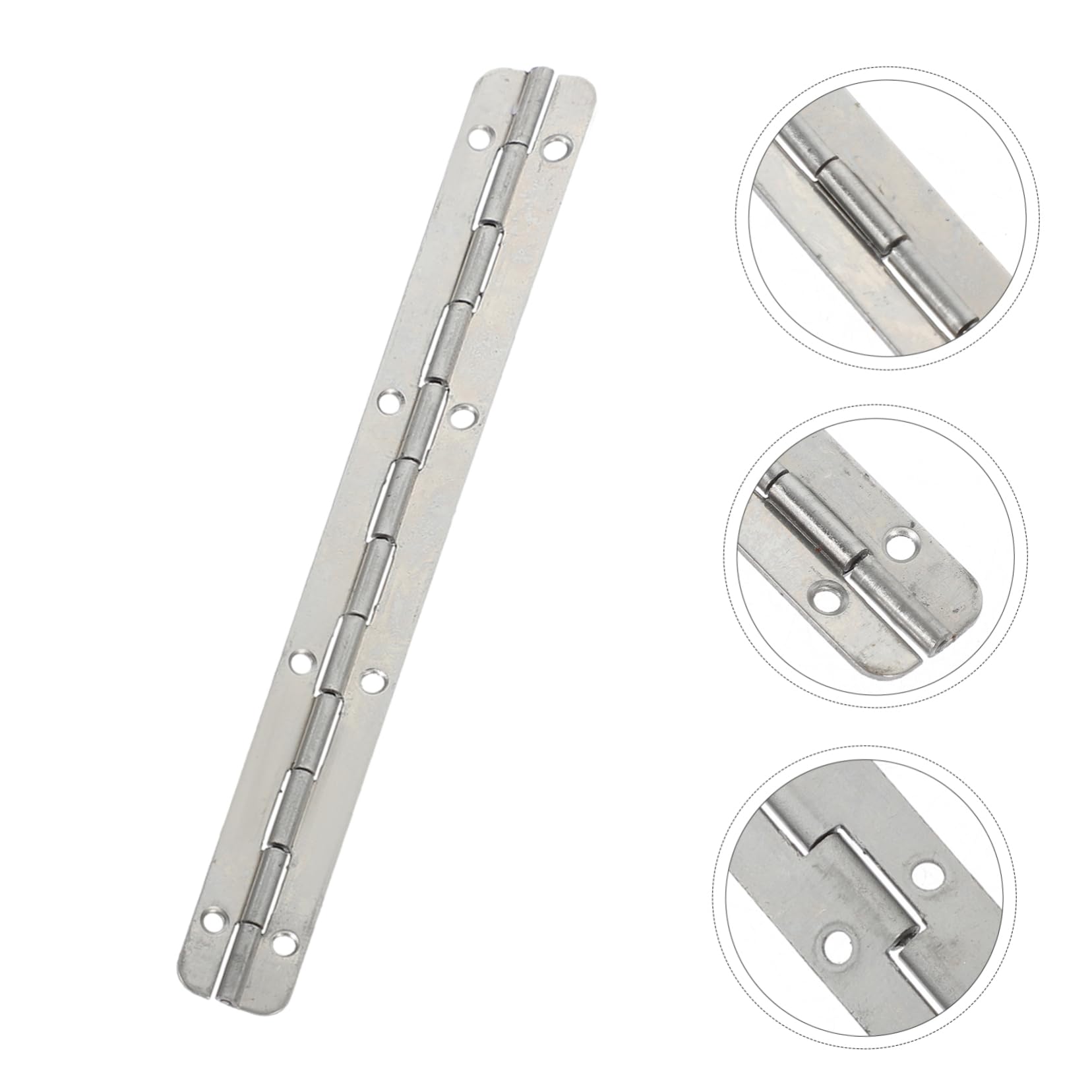 6-Piece Metal Piano Hinges for Wooden Jewelry Box - Smooth Rotation Continuous Hinges for DIY Crafts, Cabinets & Home Decor Projects