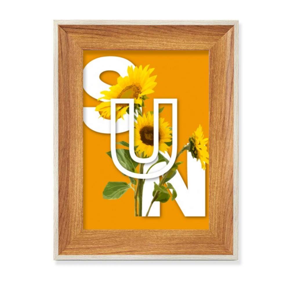 Premium Sunflower & Melon Seeds Wooden Desktop Photo Frame - Display Art, Paintings & Multiple Picture Sets - Perfect for Home Decor, Office Desk & Gift Giving