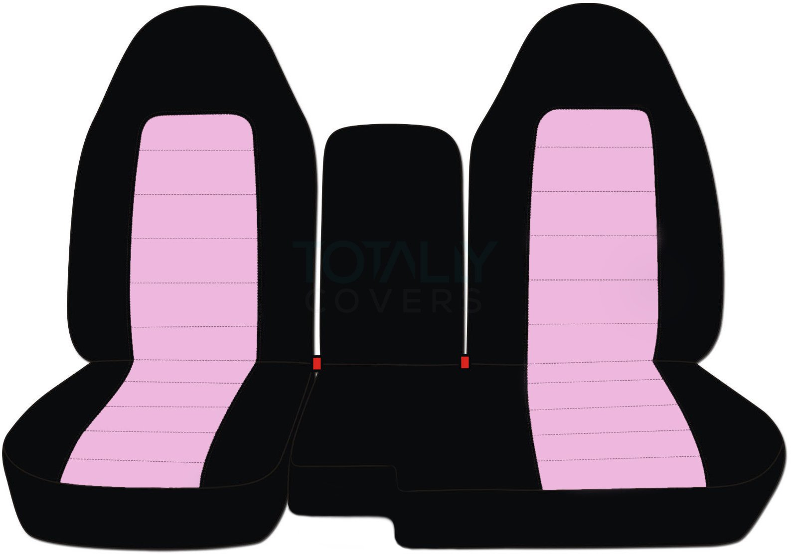 1991-1997 Ford Ranger Explorer & Mazda Navajo B-Series Truck SUV Seat Covers - 60/40 Split Bench with Center Console Armrest Cover - Black Pink Two-Tone Design - Perfect for Off-Roading, Camping & Daily Commute