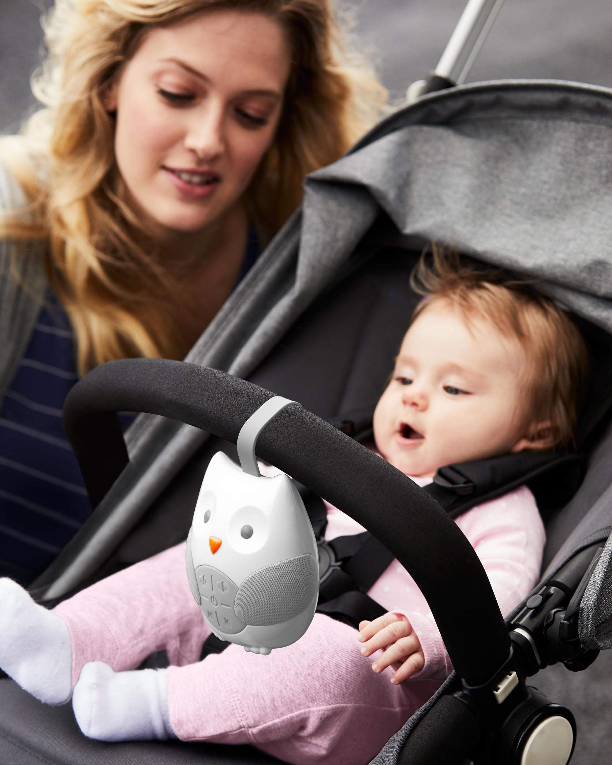 Skip Hop Stroll & Go Portable Baby Soother Sound Machine - White Noise & Lullabies for Sleep, Travel & Nursery - Perfect for Strollers, Car Rides & Bedtime