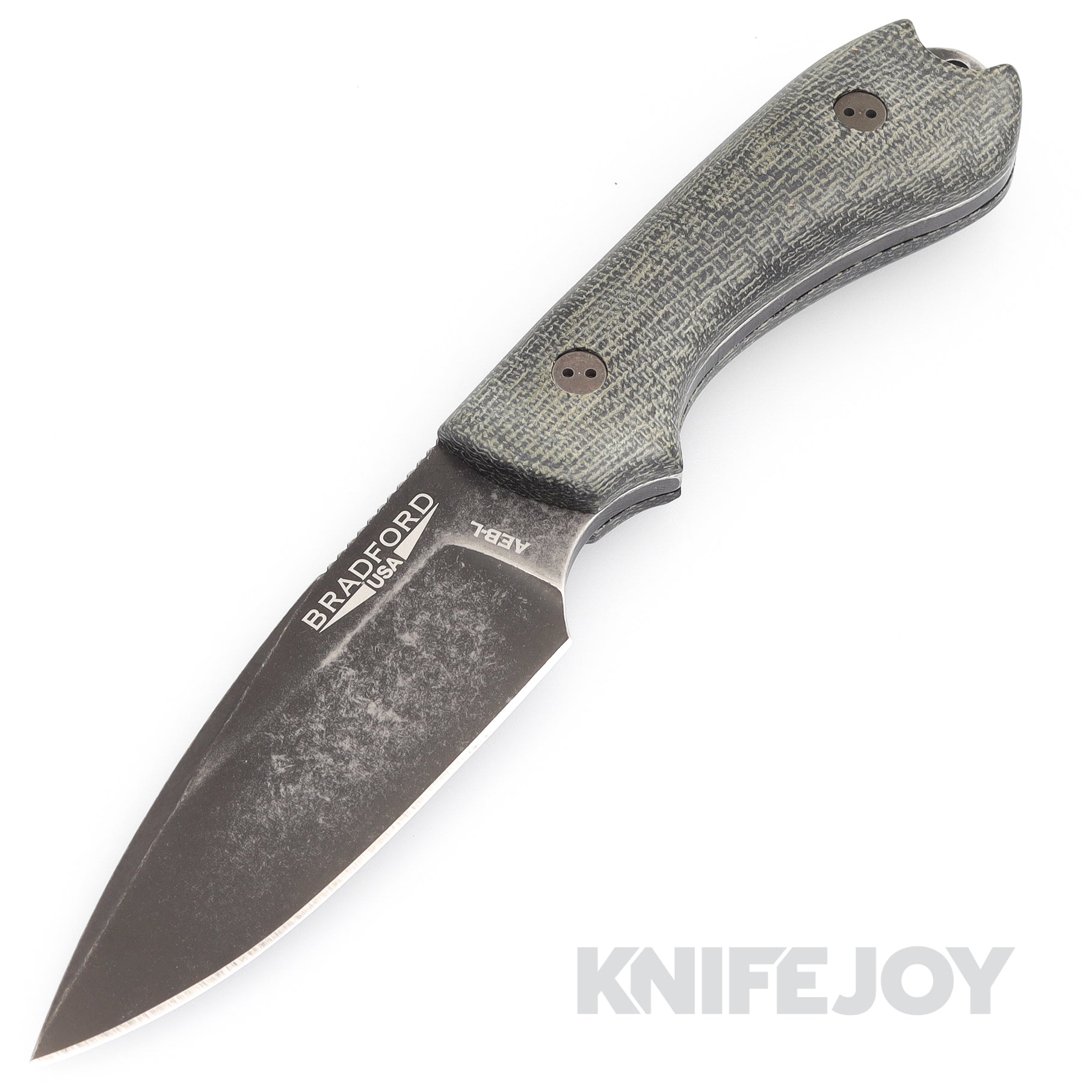 Bradford Knives Guardian 3 Folding Knife - Nimbus Finish, 3D Black Canvas Micarta Handle | EDC Pocket Knife for Outdoor Camping, Hiking & Survival Gear