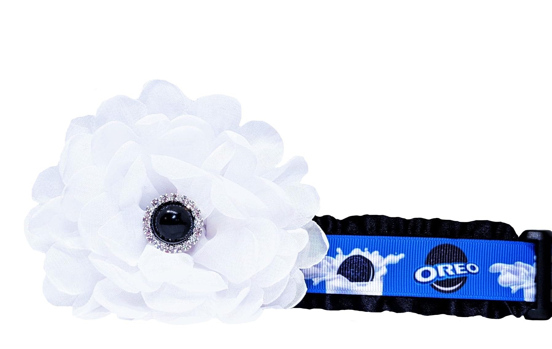 **Oreo Cookie Themed Dog Collar - Adjustable Pet Collar for Small & Medium Dogs - Perfect for Costume Parties & Photo Shoots**