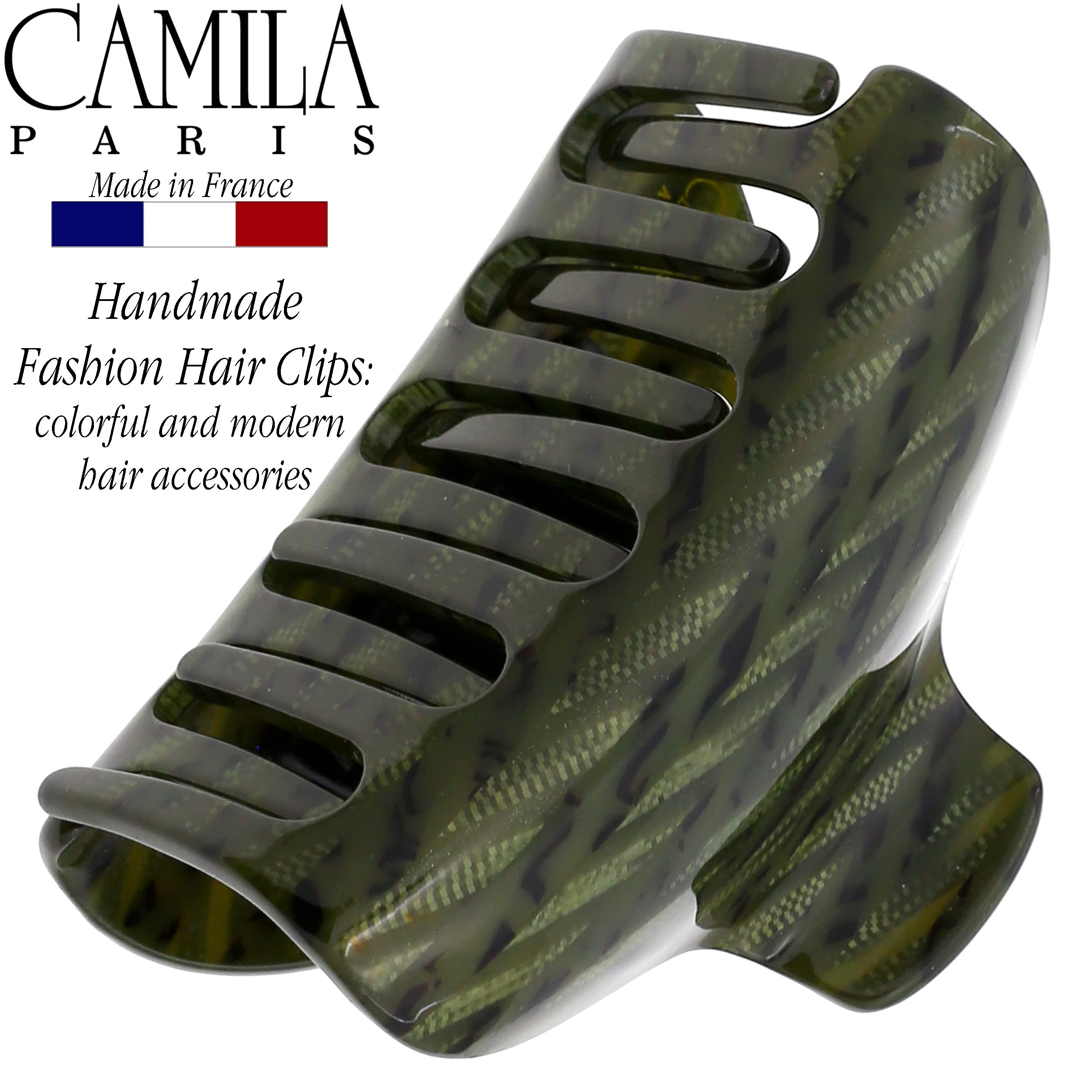 Camila Paris CP3260 French Hair Clip for Women - Strong Hold No Slip Grip Hair Claw Clips for Long Curly Wavy Hair | Fashion Hair Accessories for Women & Girls | Made in France | Perfect for Weddings, Parties & Everyday Styling