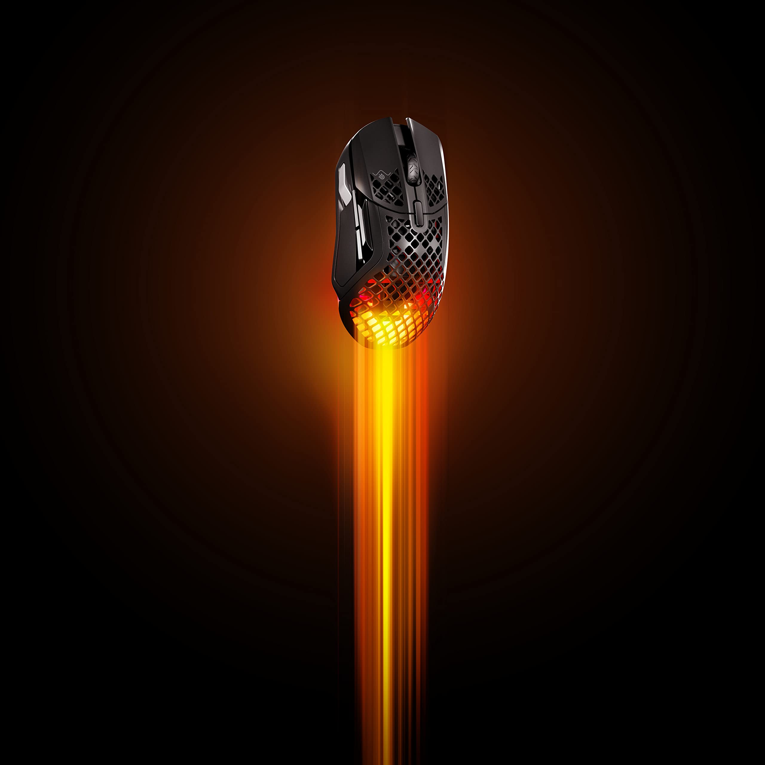 SteelSeries Aerox 5 Wireless RGB Gaming Mouse - Ultra-Lightweight Honeycomb Design with Water-Resistant Coating - 9 Programmable Buttons - Bluetooth & 2.4GHz Wireless - 18,000 DPI TrueMove Air Optical Sensor - Perfect for FPS, MOBA, and Esports Gaming