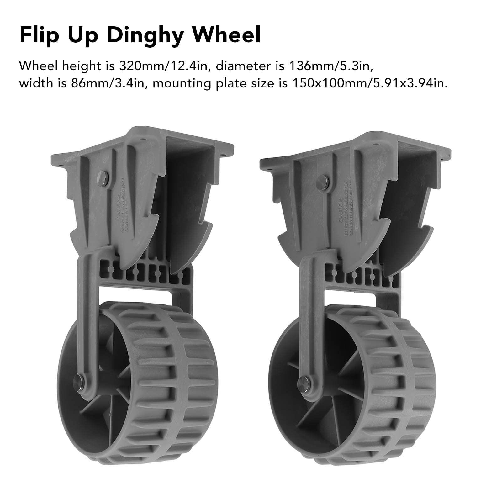 **Kadimendium Dinghy Wheels Kit - Compact Inflatable Boat Launching Wheels for Dinghy & Raft - Protect Your Boat from Damage - Perfect for Easy Launching & Retrieval**