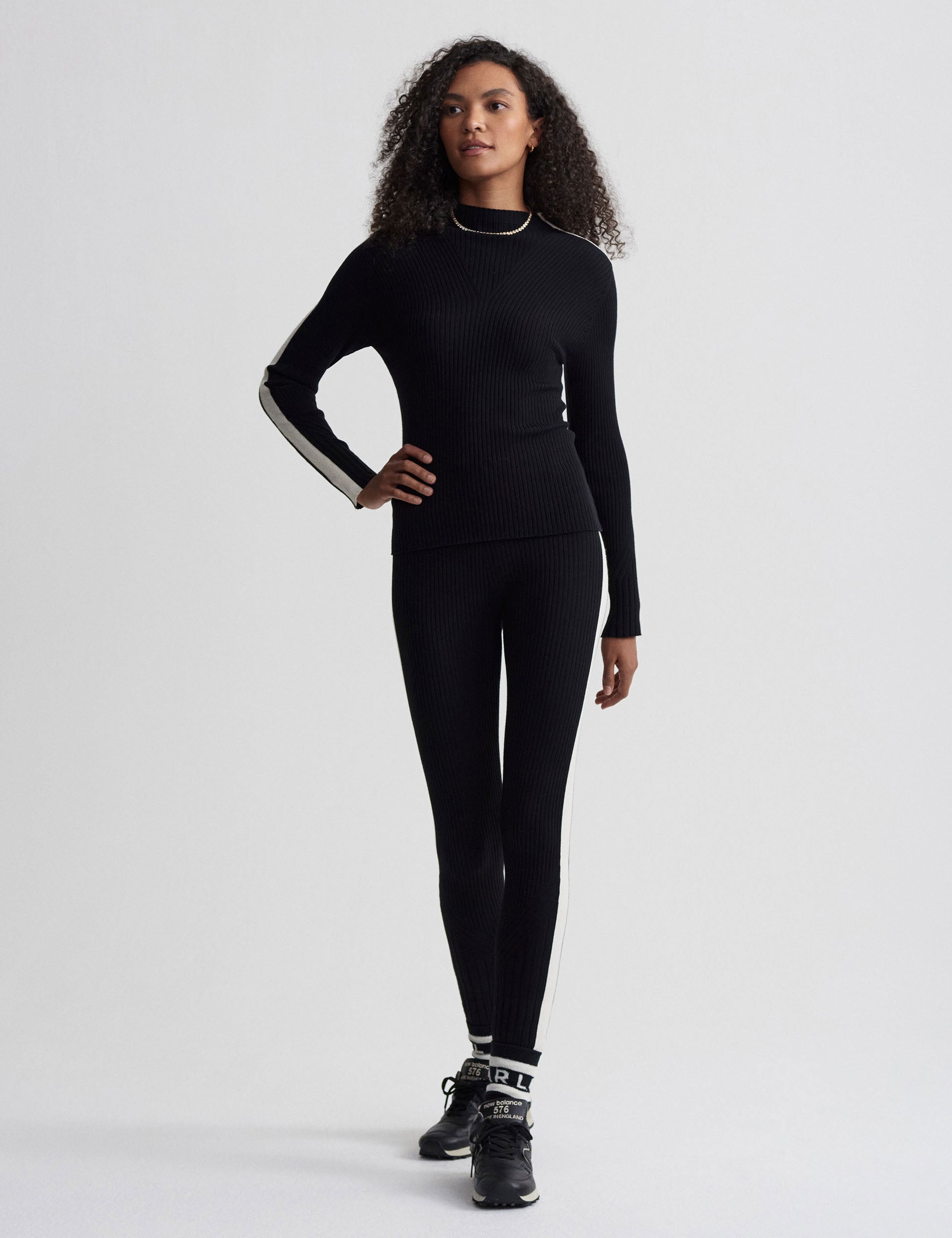 Wilshire Mock Neck Knit Sweater for Women - Soft Black Winter Pullover - Perfect for Office Wear, Casual Outfits & Holiday Parties