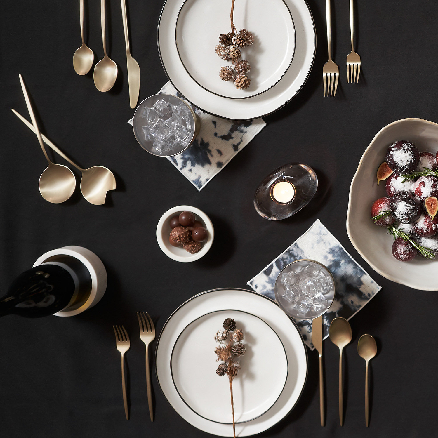 Gaze Champagne Satin 20-Piece Flatware Set - Elegant Stainless Steel Cutlery for Fine Dining, Wedding Gifts & Formal Dinner Parties