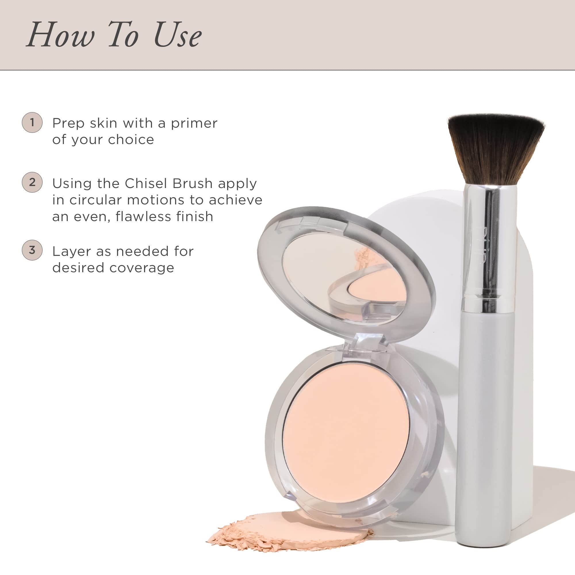 PUR Cosmetics 4-in-1 Pressed Mineral Foundation SPF 15 - Porcelain (60g) | Natural Finish, Oil-Free & Vegan | Perfect for Daily Wear & Sensitive Skin
