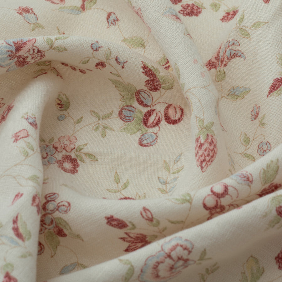 Framboise Double Aged Linen & Ivory Fabric Samples - Premium Textile Swatches for Home Decor, Upholstery, and DIY Projects