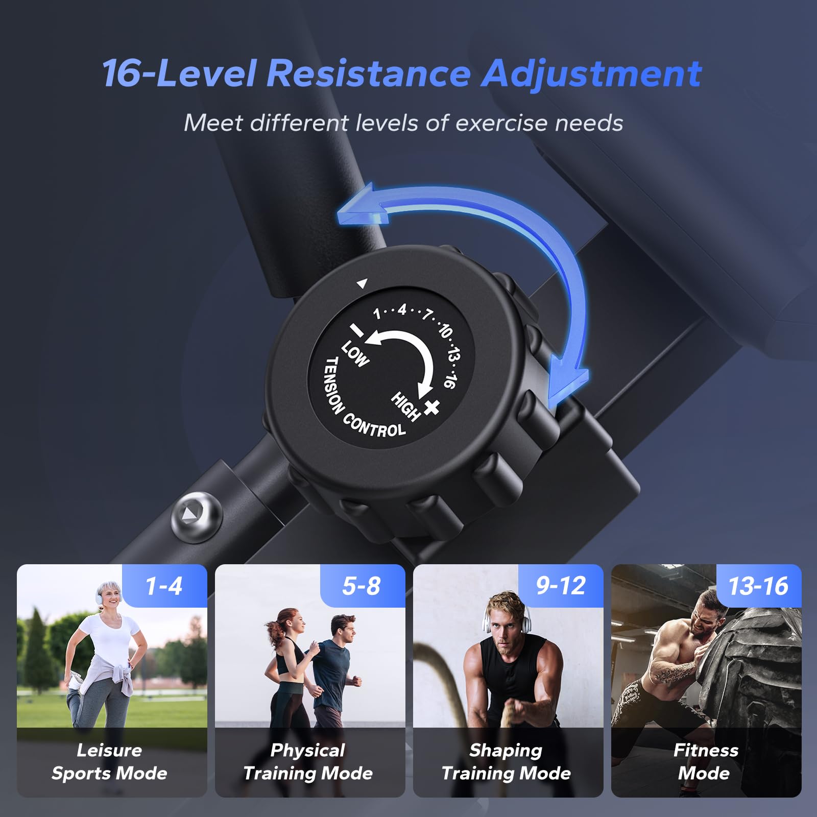 MERACH 3-in-1 Elliptical Machine for Home - Magnetic Resistance Cardio Climber with 16 Levels, Stepping Trainer & MERACH App Connectivity | Compact Exercise Equipment for Small Spaces | Perfect for Home Gym, Apartment Workouts & Full-Body Training