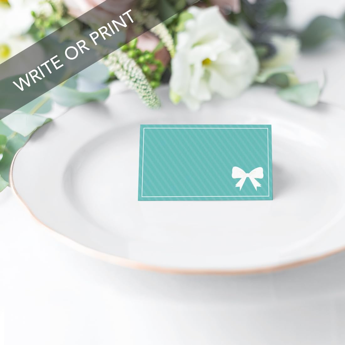 Andaz Press Diamond Inspired Table Tent Place Cards - 20-Pack Blank Name Cards for Wedding, Baby Shower, Bridal & Graduation Parties - Elegant Table Settings & Seat Placement for Events & Celebrations