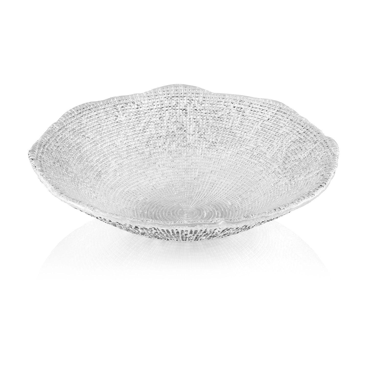 Diamond Glass Bowl - Elegant Crystal Serving Bowl for Salads, Desserts, and Party Dishes | Perfect for Entertaining, Dining, and Home Decor