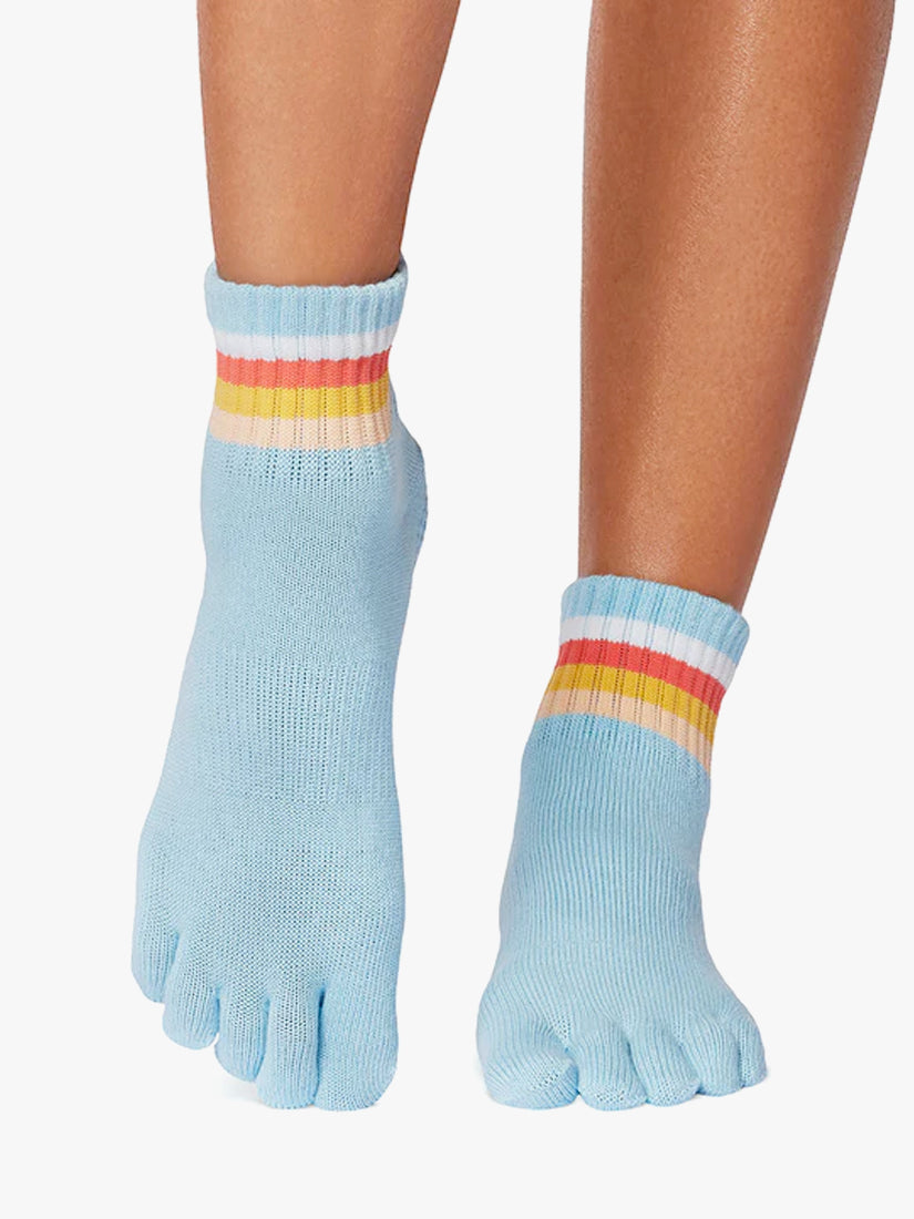 ToeSox Full Toe Melody Grip Socks - Non-Slip Yoga & Pilates Socks with Vibrant Colors for Women - Perfect for Barre, Dance, and Fitness Workouts