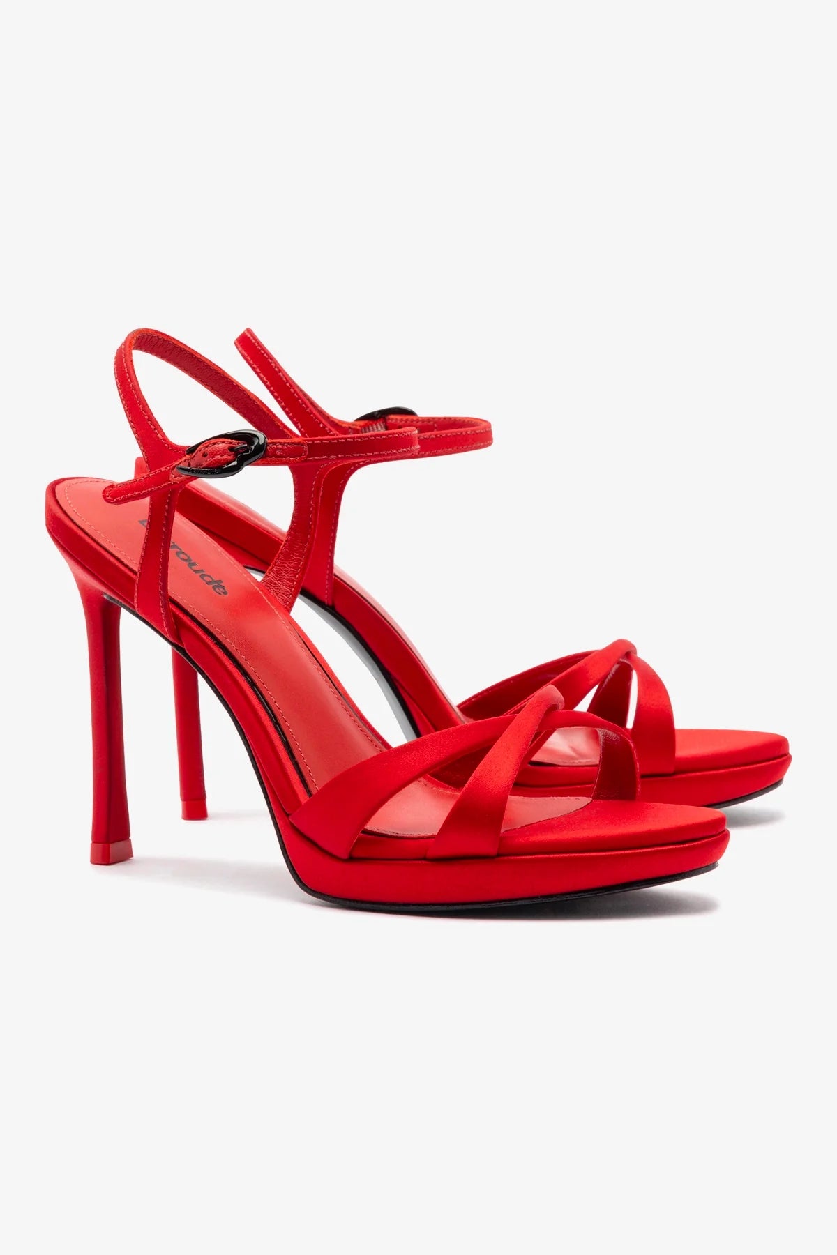 Angelina Women's Sandals in Cherry Satin - Comfortable Open-Toe Summer Shoes for Beach, Wedding & Casual Wear