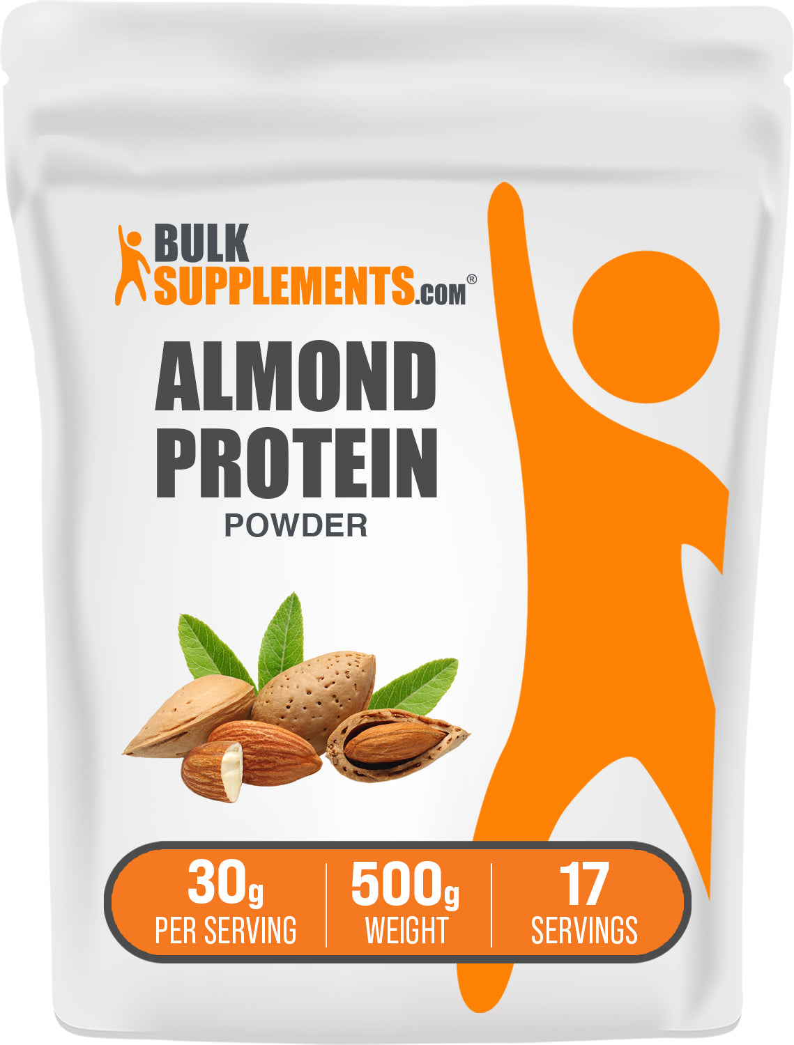 Organic Almond Protein Powder - Plant-Based Vegan Protein Supplement for Smoothies, Baking & Post-Workout Recovery - Gluten-Free & Non-GMO (16oz)