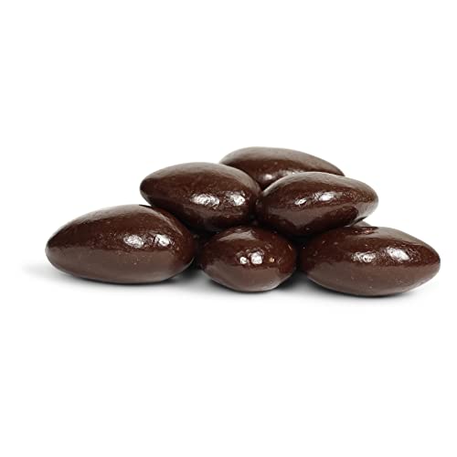 Organic Dark Chocolate Covered Almonds by Its Delish, 1 lb Bulk | Gourmet Healthy Snack, Vegan, Kosher, Non-GMO, USA Made | Perfect for Gifts, Parties & Healthy Desserts
